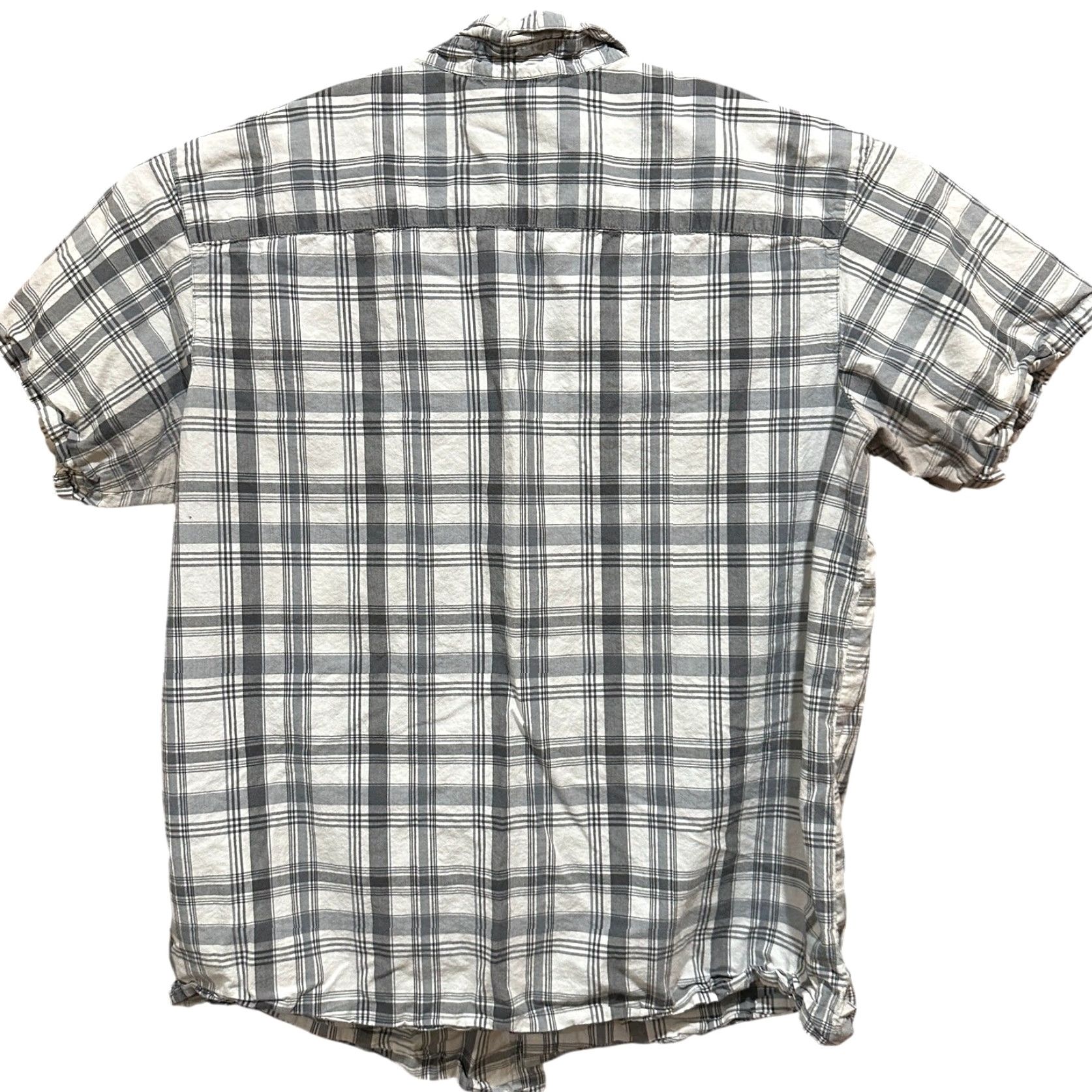 Vintage Columbia Shirt Men XL Gray White Plaid Short Sleeve Button Up Casual Travel Mens XL Gray Plaid Short Sleeve Button-Up Size US XL / EU 56 / 4 - 3 Thumbnail
