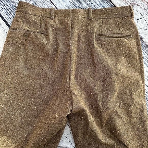 Bullock & Jones Bullock & Jones Men's Brown Textured Wool Trousers Pants Size US 34 / EU 50 - 4 Thumbnail