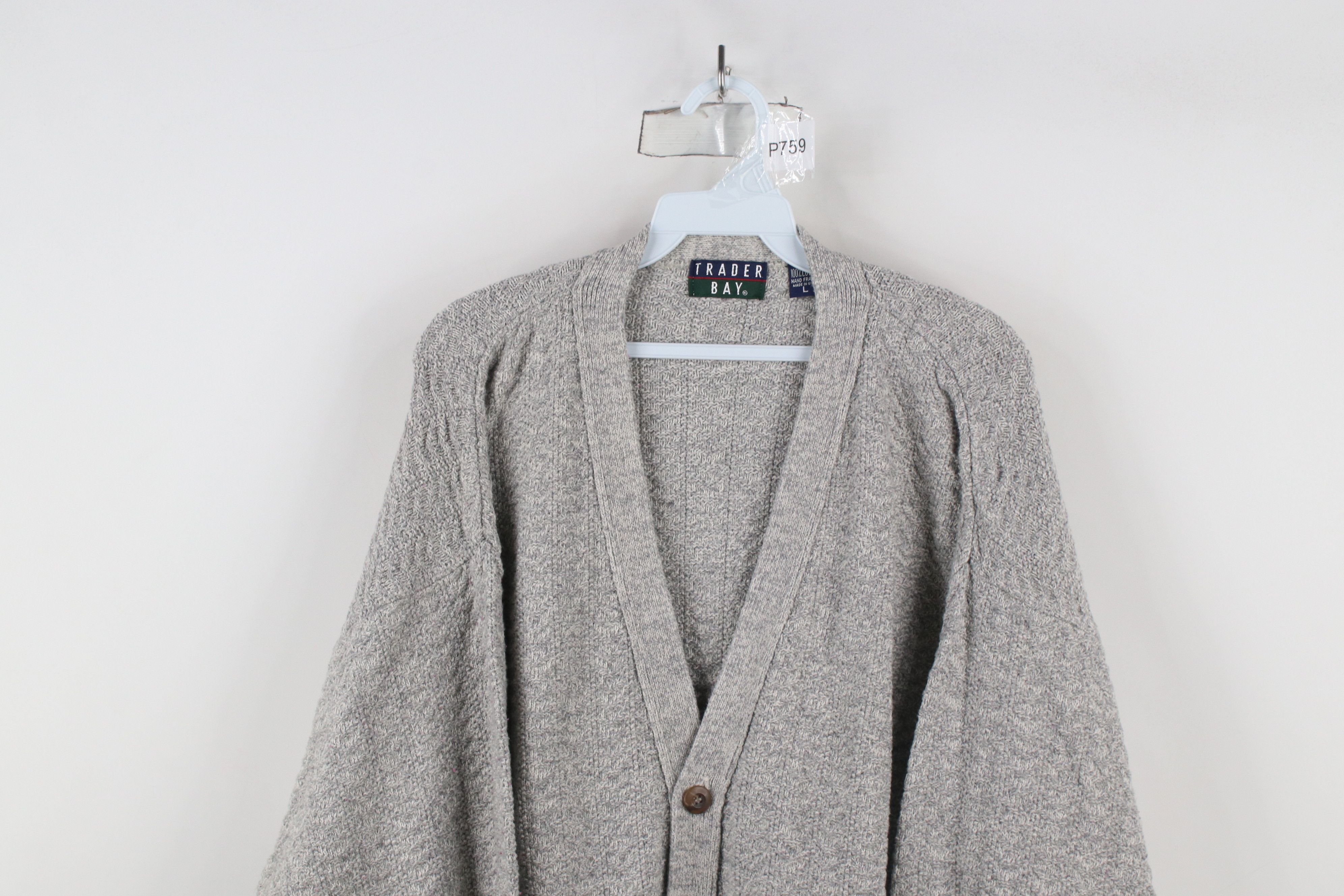 Vintage Vintage 90s Streetwear Cotton Knit Cardigan Sweater USA Size US L / EU 52-54 / 3 - 2 Thumbnail