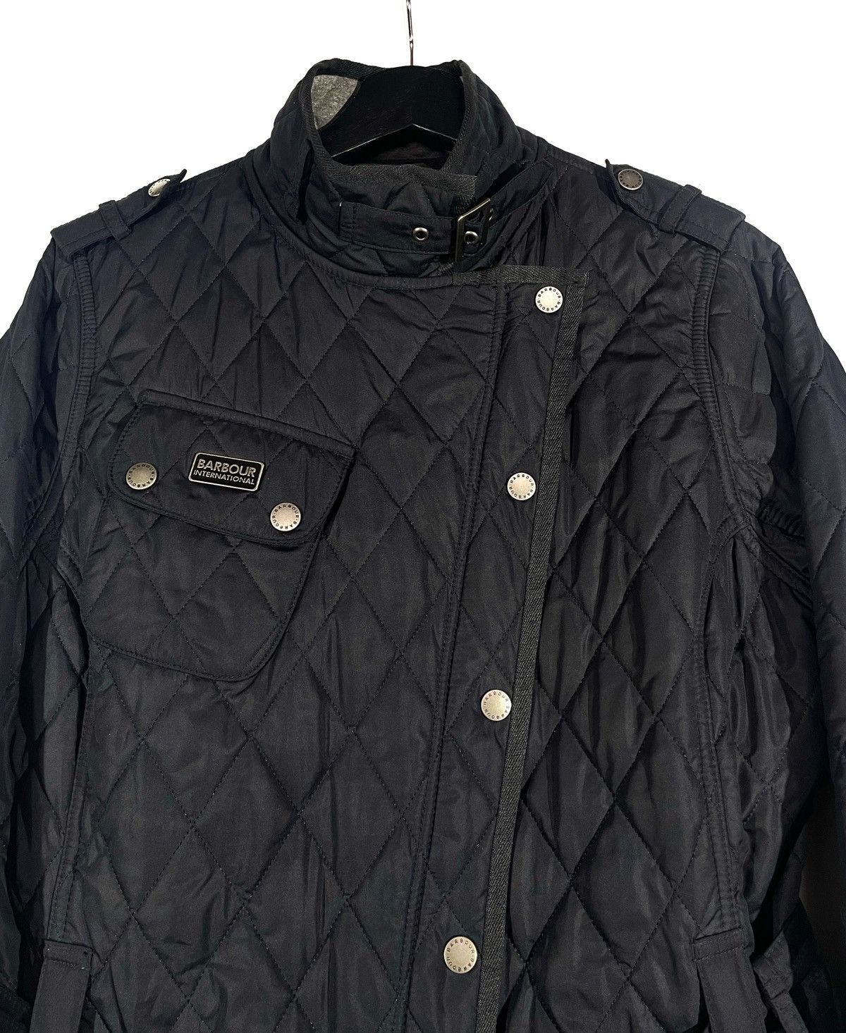 Barbour Barbour Women Spring Matlock Blue Belt Quilted Jacket Size L Size L / US 10 / IT 46 - 3 Thumbnail