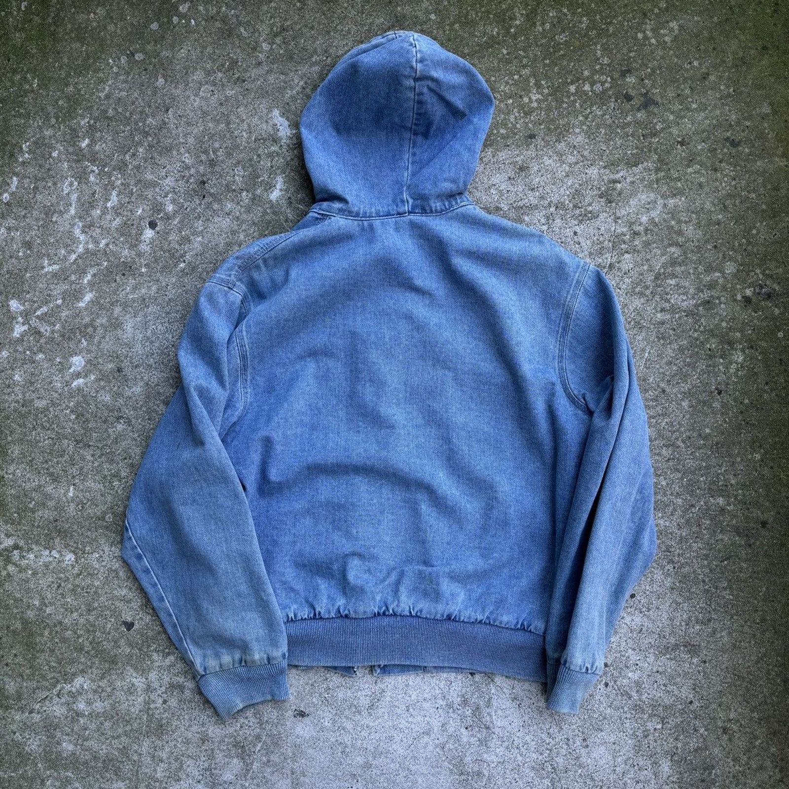 Vintage 90s Thermal Lined Denim Zip Up Work Jacket ERD Grunge Faded Size US L / EU 52-54 / 3 - 10 Thumbnail
