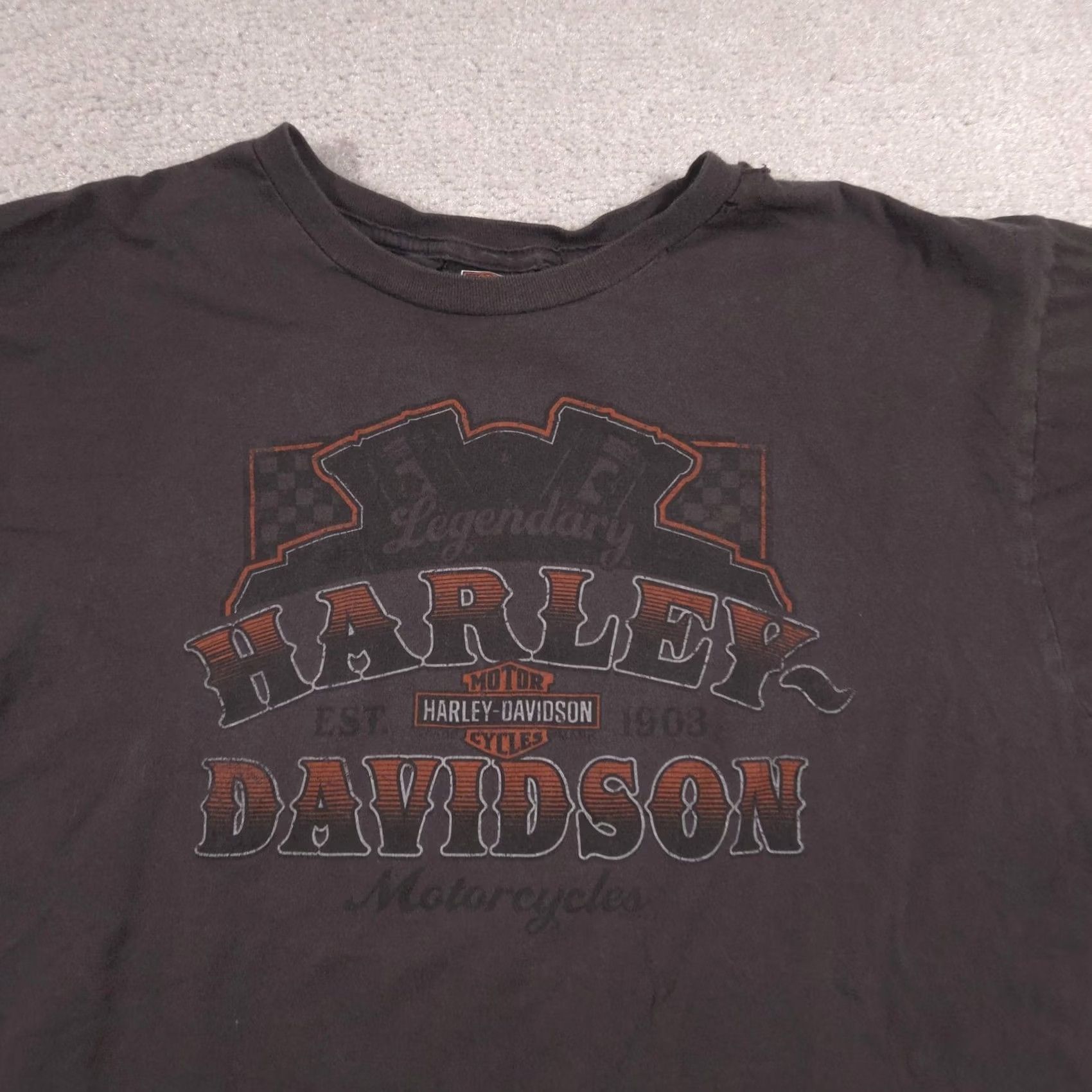 Harley Davidson Harley-Davidson Shirt Mens XL Black Blue Springs Kansas City Graphic Biker Tee Size US XL / EU 56 / 4 - 3 Thumbnail