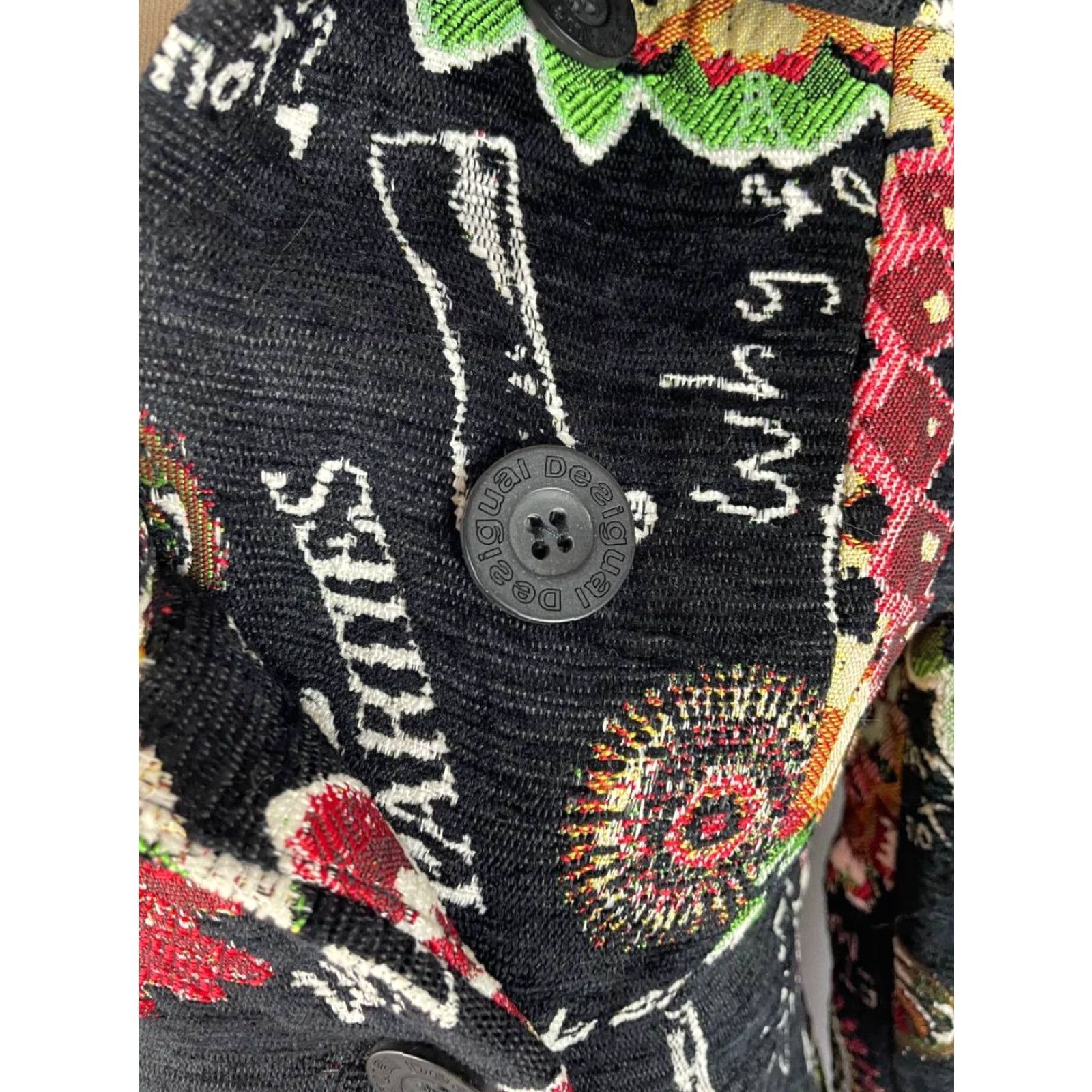 Desigual Desigual Coat Women Multicolor Polyester Long Sleeve Jacket S Regular Womens Fashion Coat Size S / US 4 / IT 40 - 6 Thumbnail