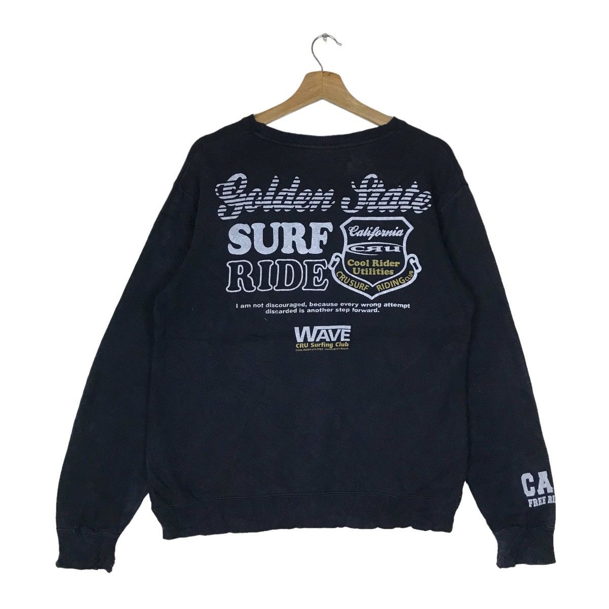 Vintage Vintage CRU Designs Surf Spell Out Pullover Jumper Size US M / EU 48-50 / 2 - 5 Thumbnail