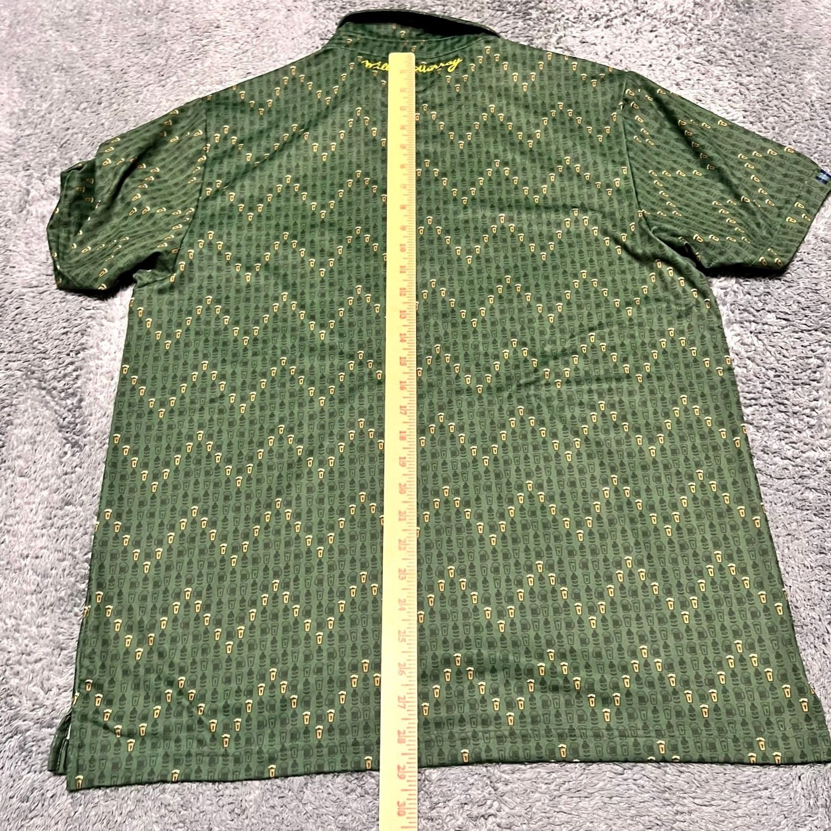 Vintage William Murray Polo Shirt Mens Large Green Performance Golf Beer All Over Print Shirt Mens L Green Modern Polo Golf Tee Size US L / EU 52-54 / 3 - 7 Thumbnail
