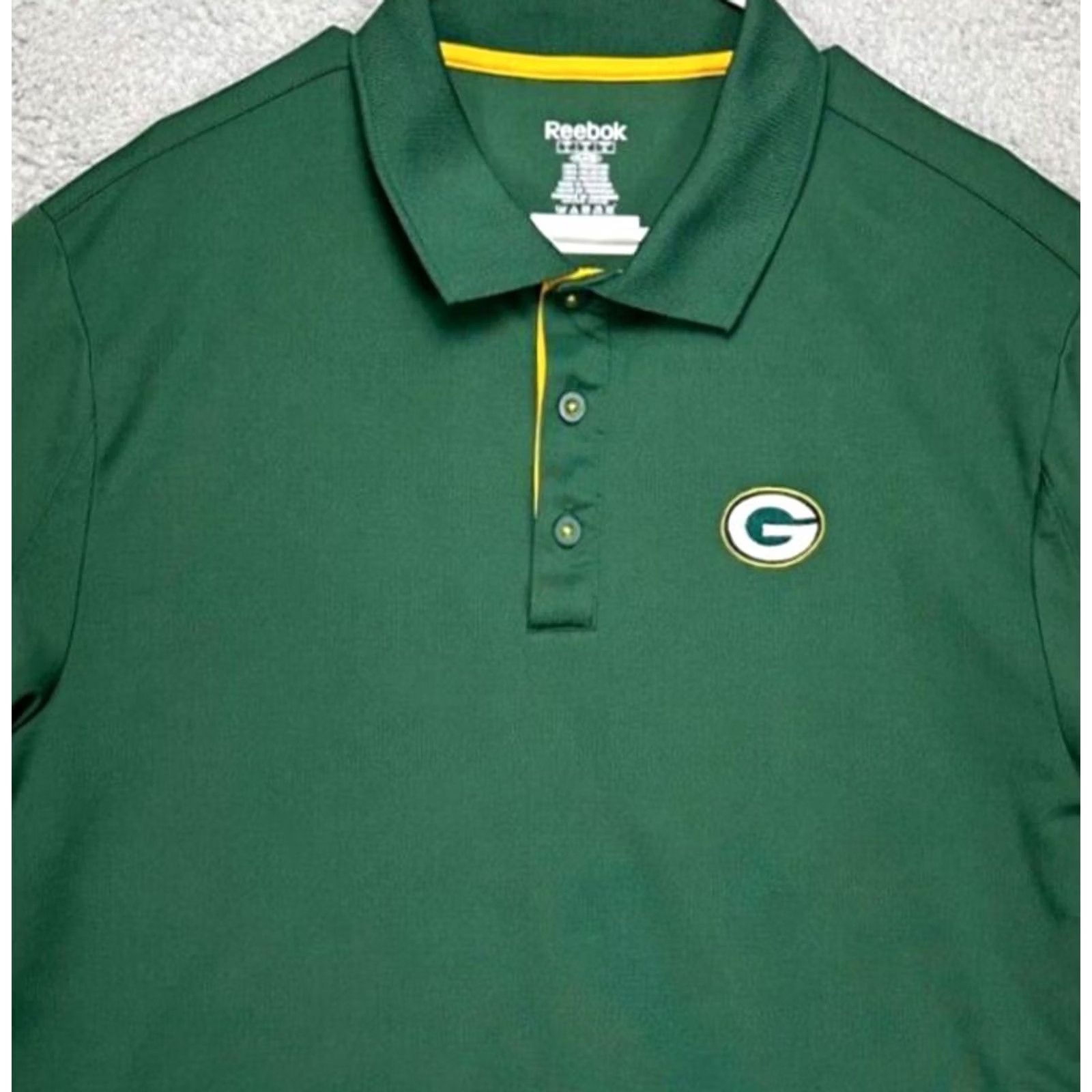 Reebok VINTAGE Green Bay Packers Polo Shirt Mens Large Reebok NFL Polo Shirt Football University Outdoor Athletic Short Sleeve Green Size US L / EU 52-54 / 3 - 2 Thumbnail
