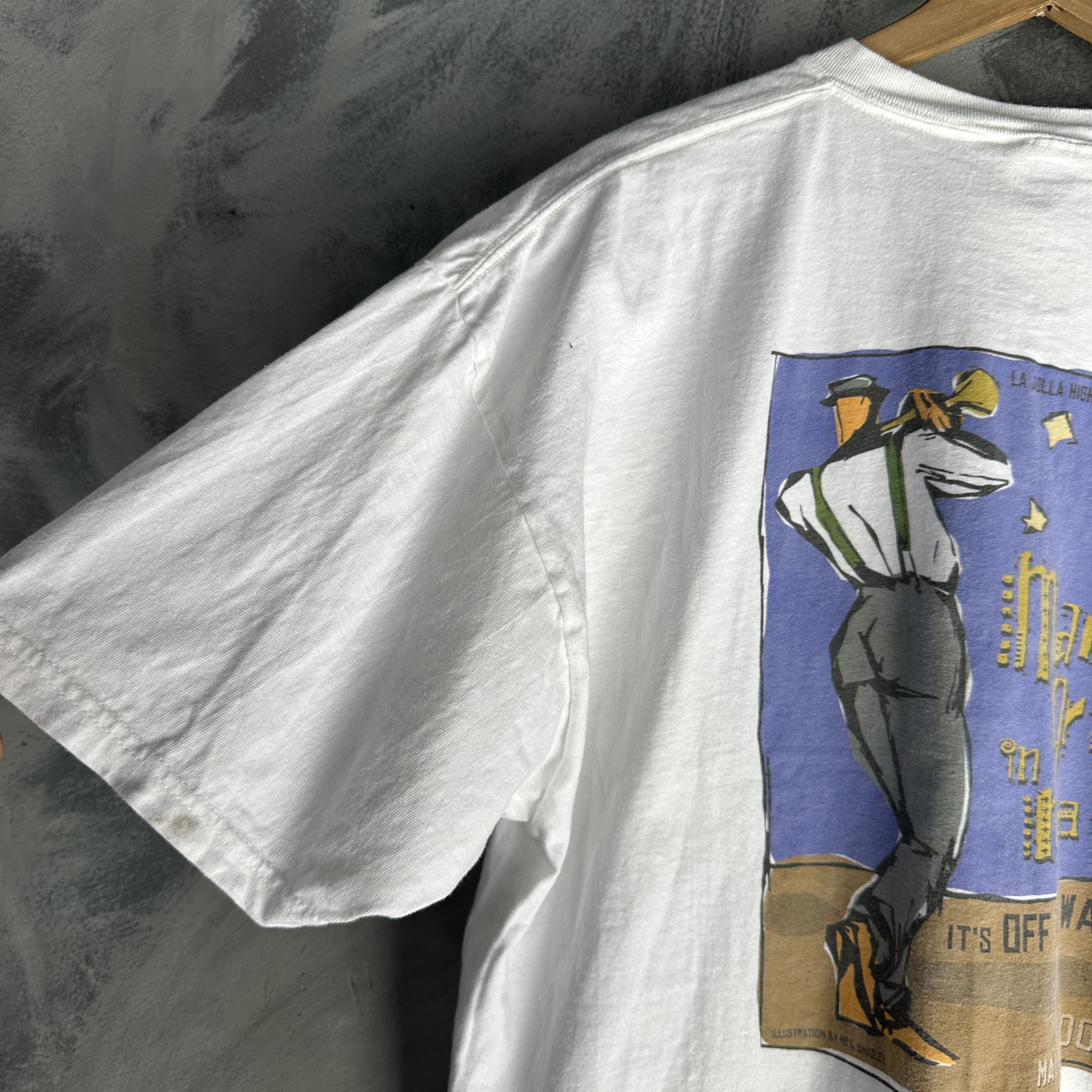 Other Vtg Mardi Gras T Shirt Mens XL White La Jolla High School Size US XL / EU 56 / 4 - 8 Thumbnail