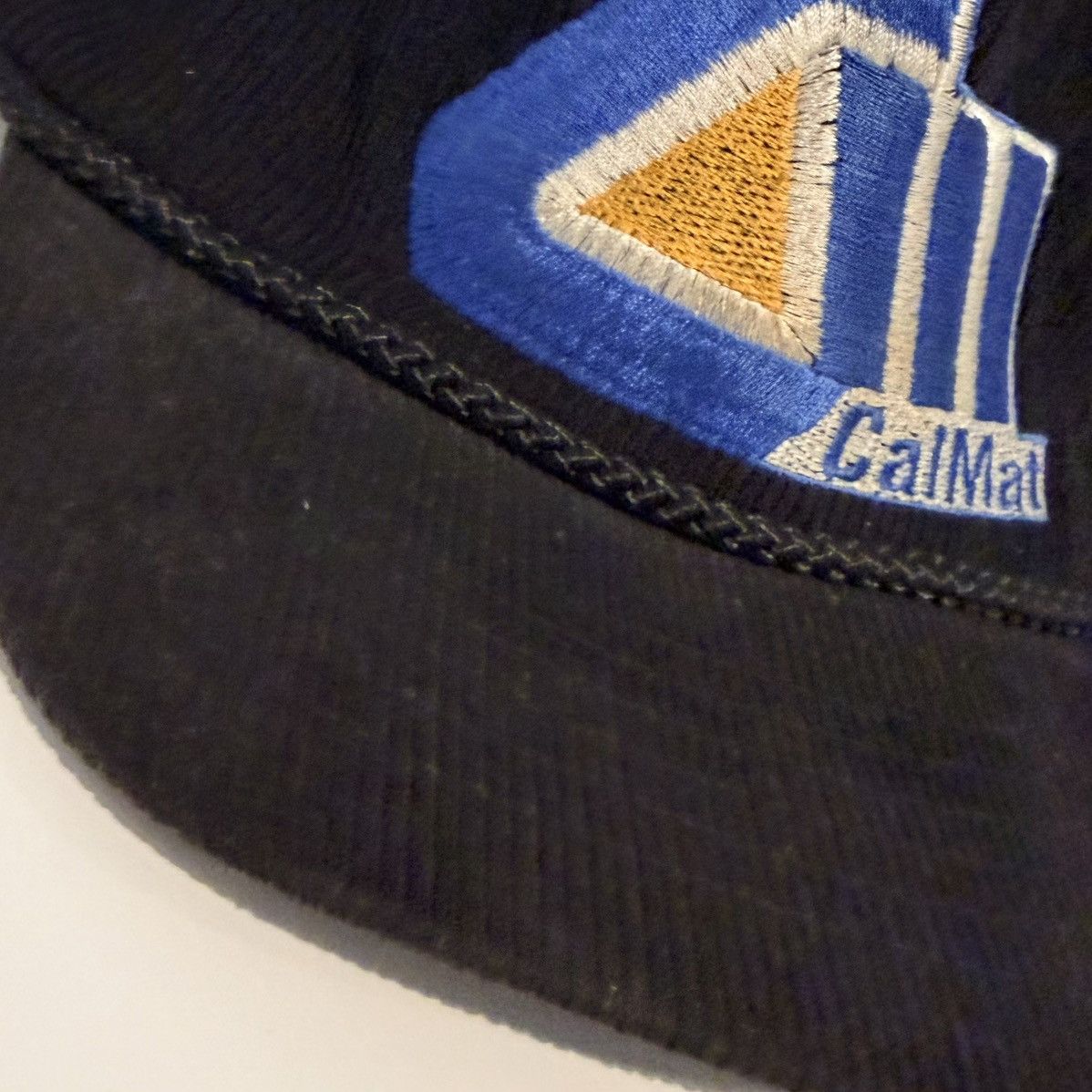 Vintage Vintage Cal Mat Corduroy Hat Snap Back Adjustable 80s Gas Size ONE SIZE - 2 Thumbnail
