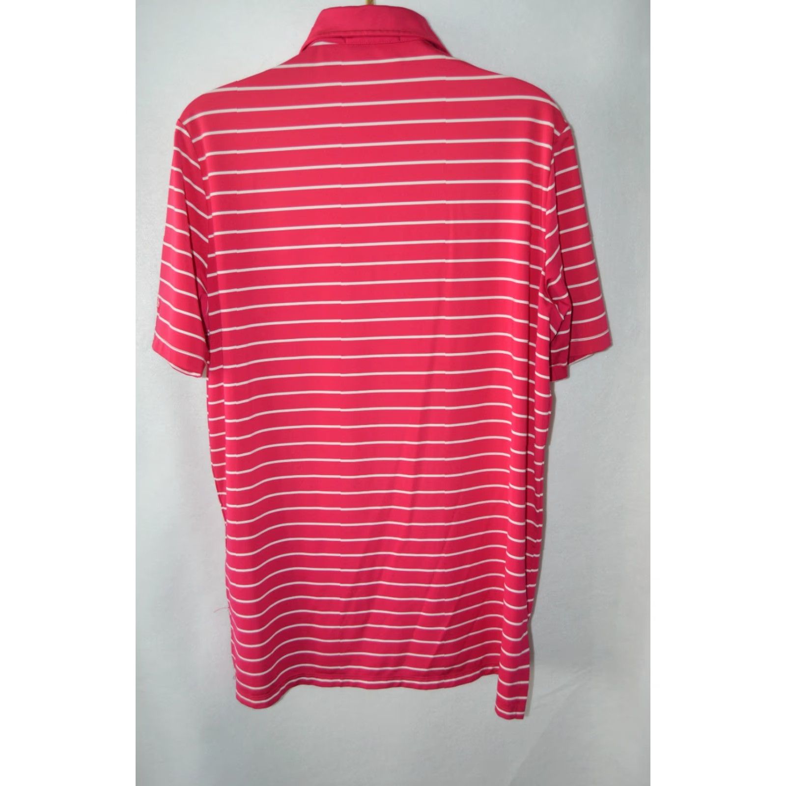 Ralph Lauren RALPH LAUREN RLX Polo Shirt Men’s SS Polo Pink Stripe Poly Blend Size US L / EU 52-54 / 3 - 2 Thumbnail