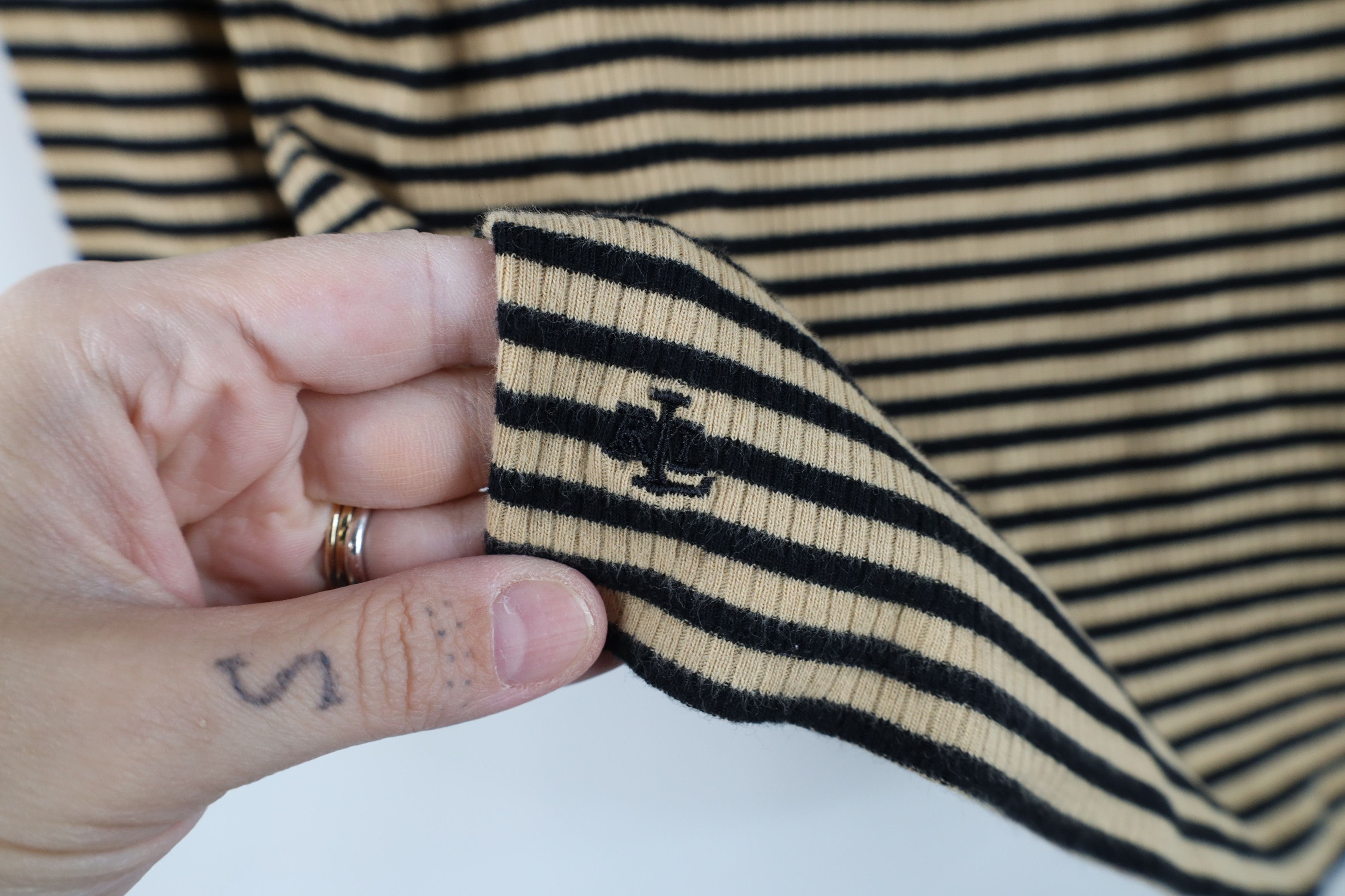 Ralph Lauren Vintage 90s Ralph Lauren Thermal Ribbed Knit Henley T-Shirt Size L / US 10 / IT 46 - 4 Thumbnail