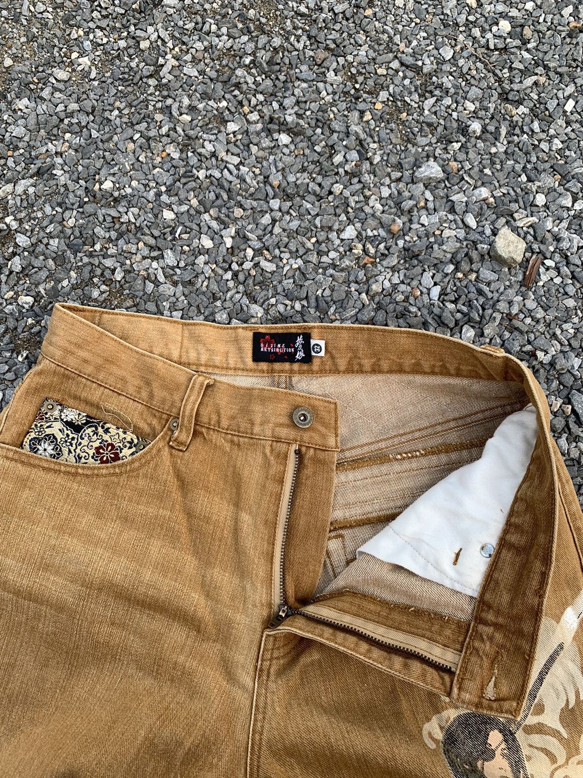 Kapital RARE DEVINE RETRIBUTION KARAKURI JAPANESE SUKAJAN JEANS Size US 32 / EU 48 - 18 Thumbnail