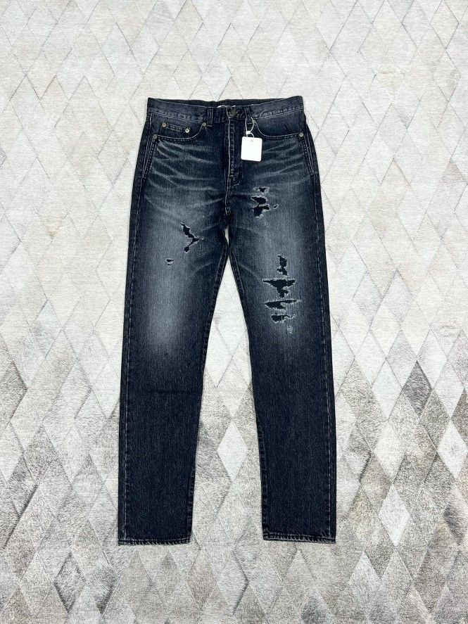 Saint Laurent Paris Saint Laurent Distressed Jeans Size 28 Size US 28 / EU 44 - 1 Thumbnail