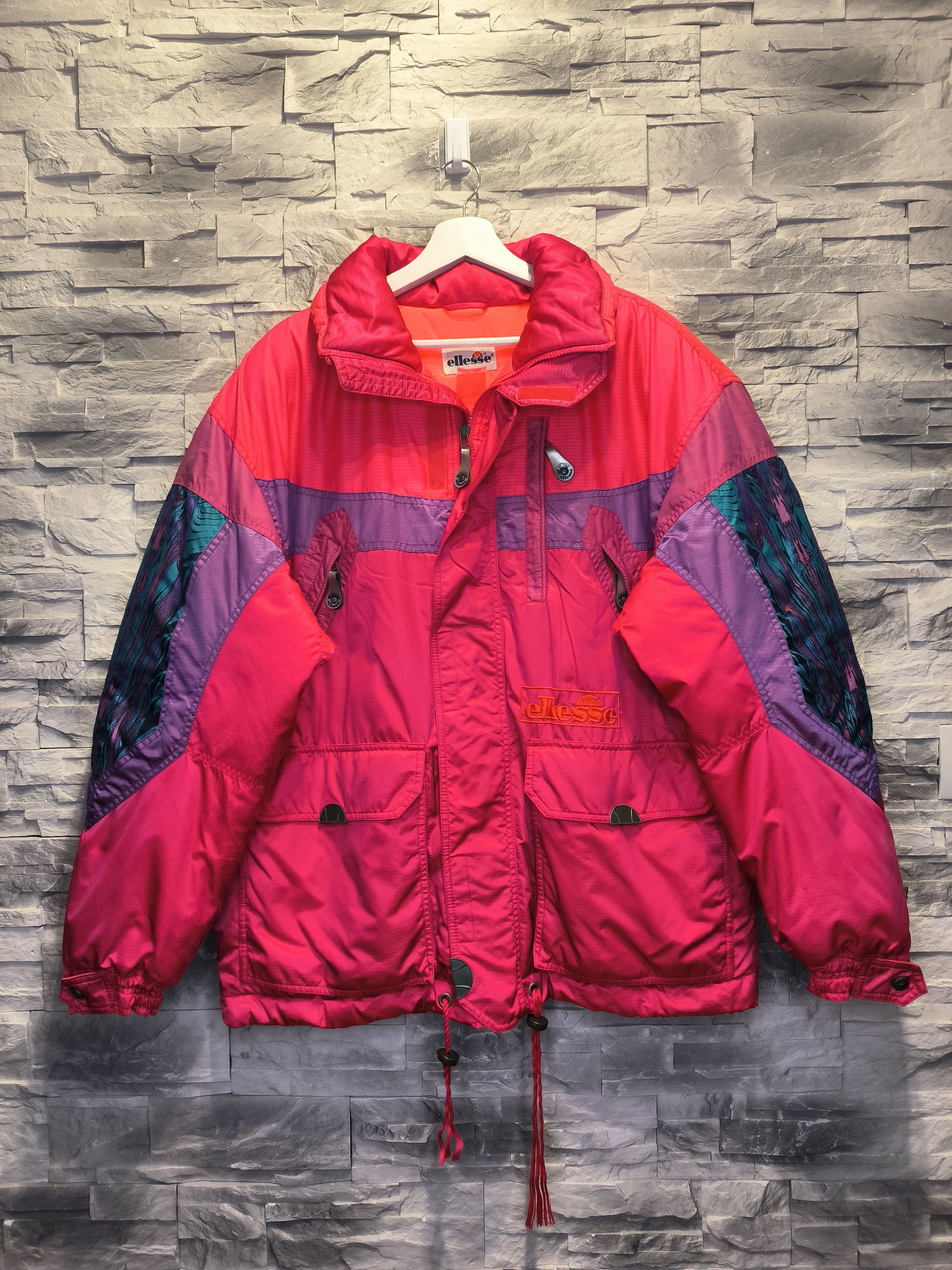 Vintage Ellesse Ski Snowboard Jacket Multicolor Winter Coat