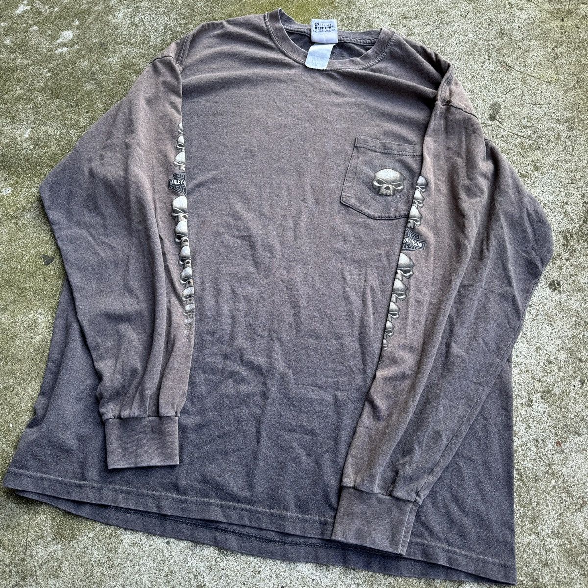 Harley Davidson Thrashed Faded Distressed Harley Shirt ERD Grunge WCC Chrome Size US XL / EU 56 / 4 - 3 Thumbnail