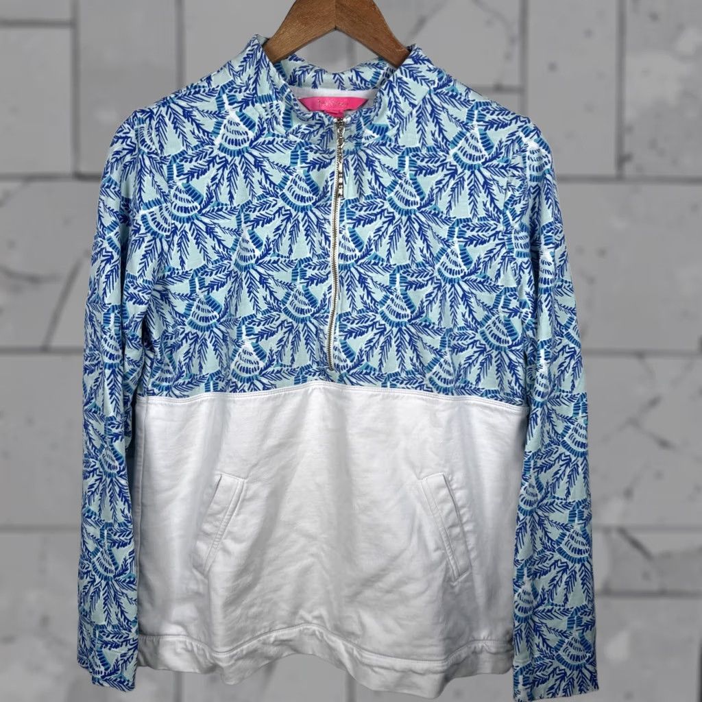 Lilly Pulitzer Lilly Pulitzer Blue Half Zip Pullover Womens Size M Size M / US 6-8 / IT 42-44 - 1 Thumbnail