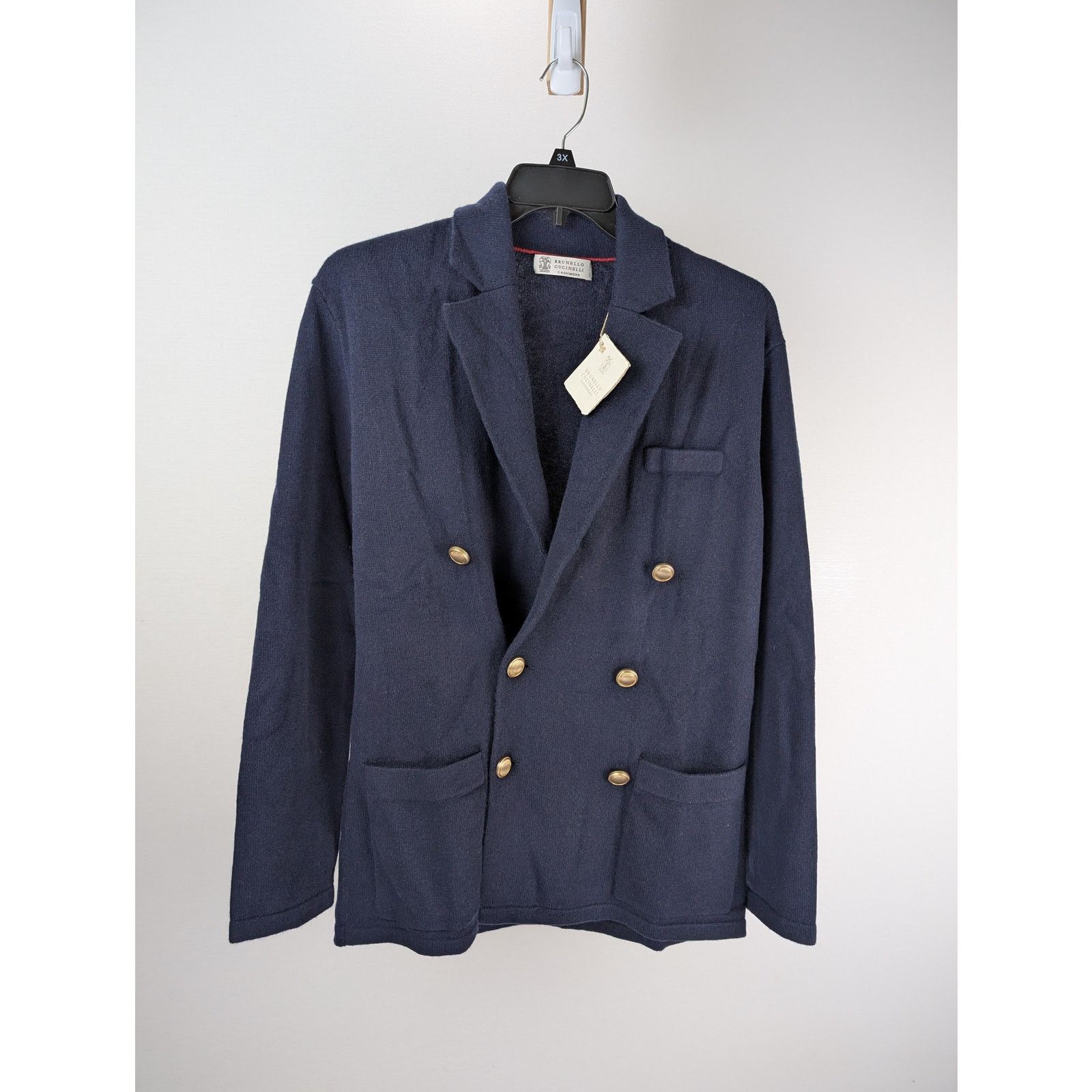 Brunello Cucinelli o1rshd1 CC20 Double-Breasted Blazer in Blue Size US M / EU 48-50 / 2 - 2 Thumbnail