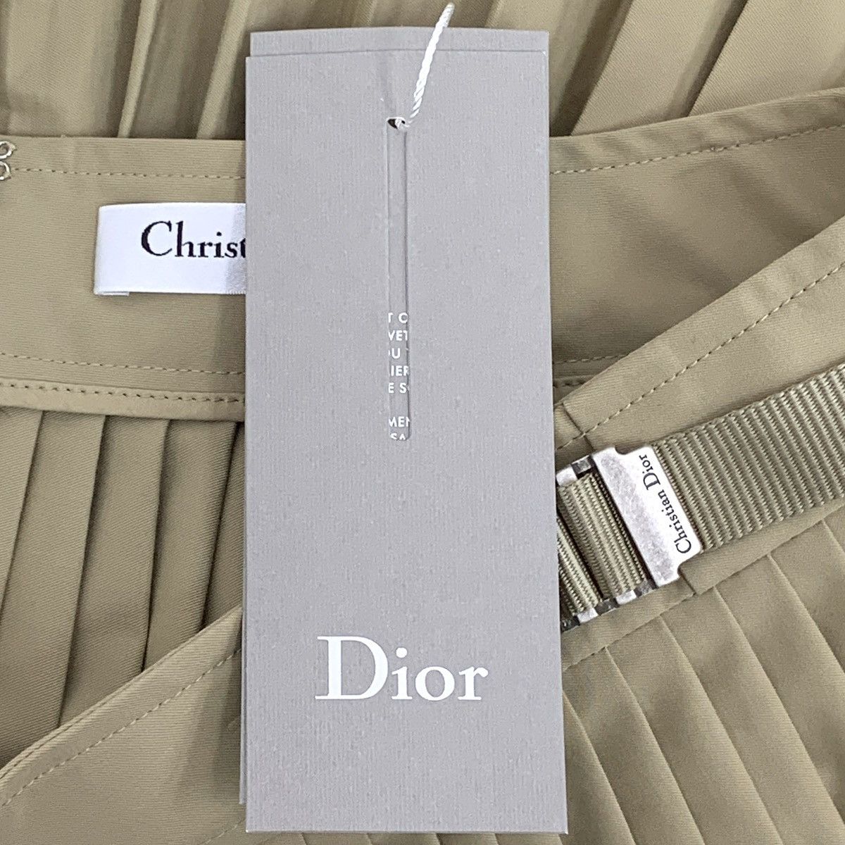 Dior Dior Khaki Pleated Mini Skirt K26WX Size 28" / US 6 / IT 42 - 8 Thumbnail