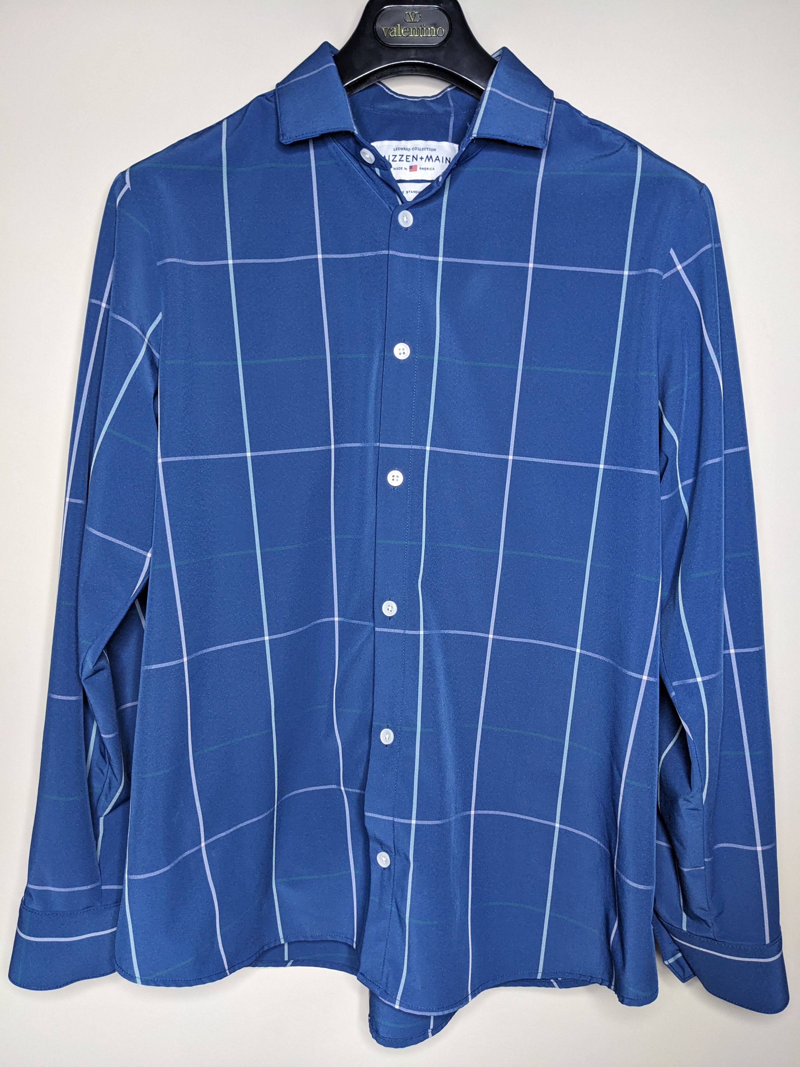 Mizzen+Main Mizzen Main Leeward Windowpane Plaid Shirt Large Made USA Size US L / EU 52-54 / 3 - 1 Thumbnail