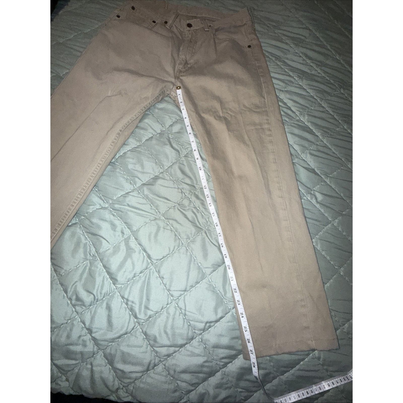 Levi's Levi’s 505 Men’s Light Brown Jeans 33W Altered To 27 Inseam Size US 33 - 6 Thumbnail