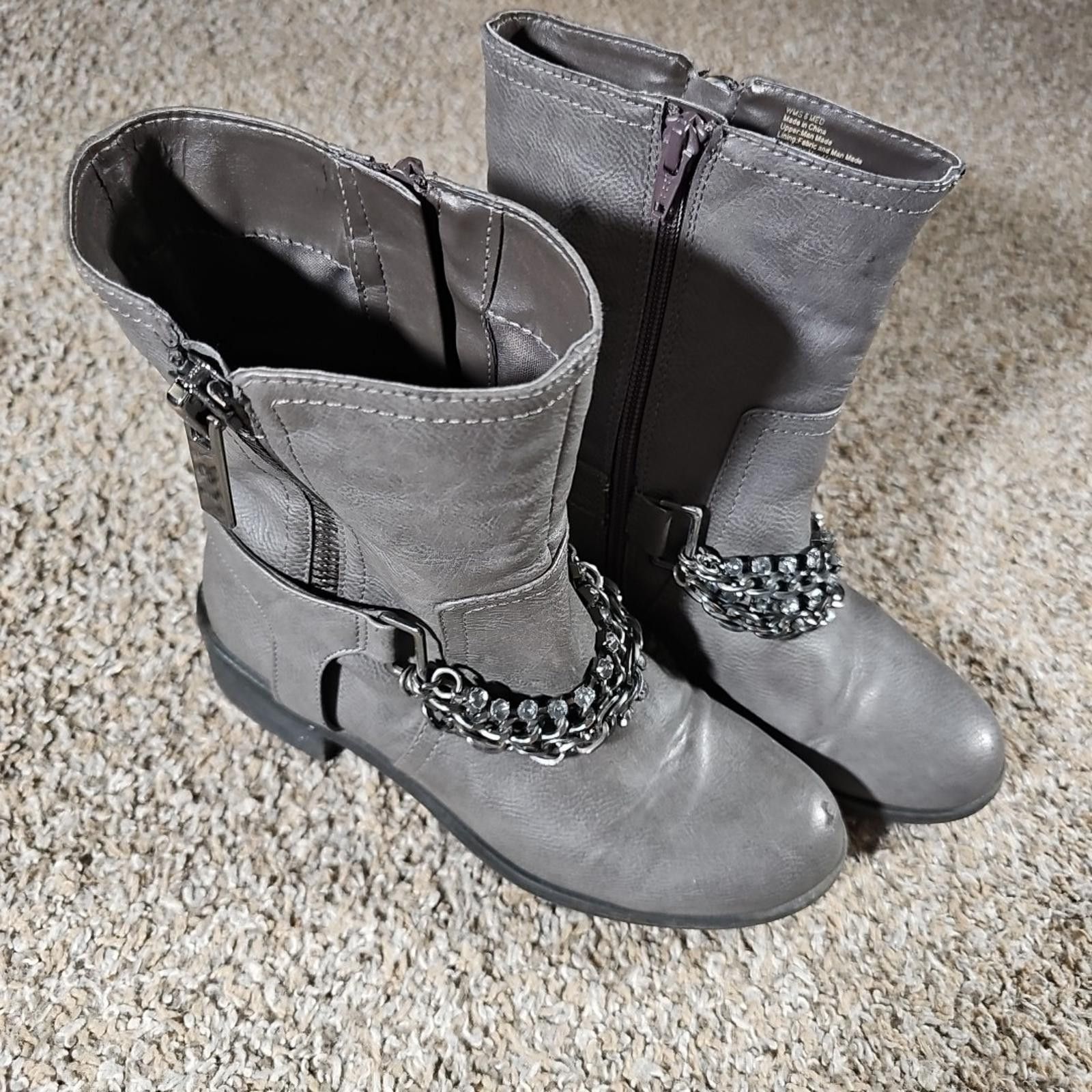 Kohl's Kohls Marnismoke Boots Womens Sz 6 Chained Zipper Sides Size US 6 / IT 36 - 1 Thumbnail