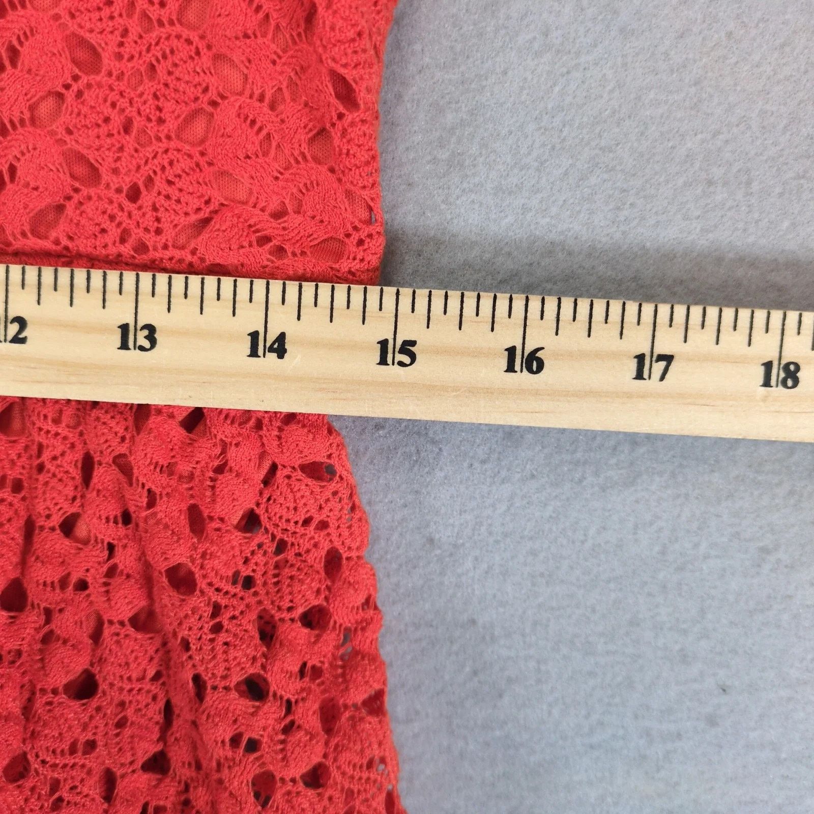 Almost Famous Almost Famous Orange Crochet Lace Skater Mini Dress, XL Size XL / US 12-14 / IT 48-50 - 7 Thumbnail