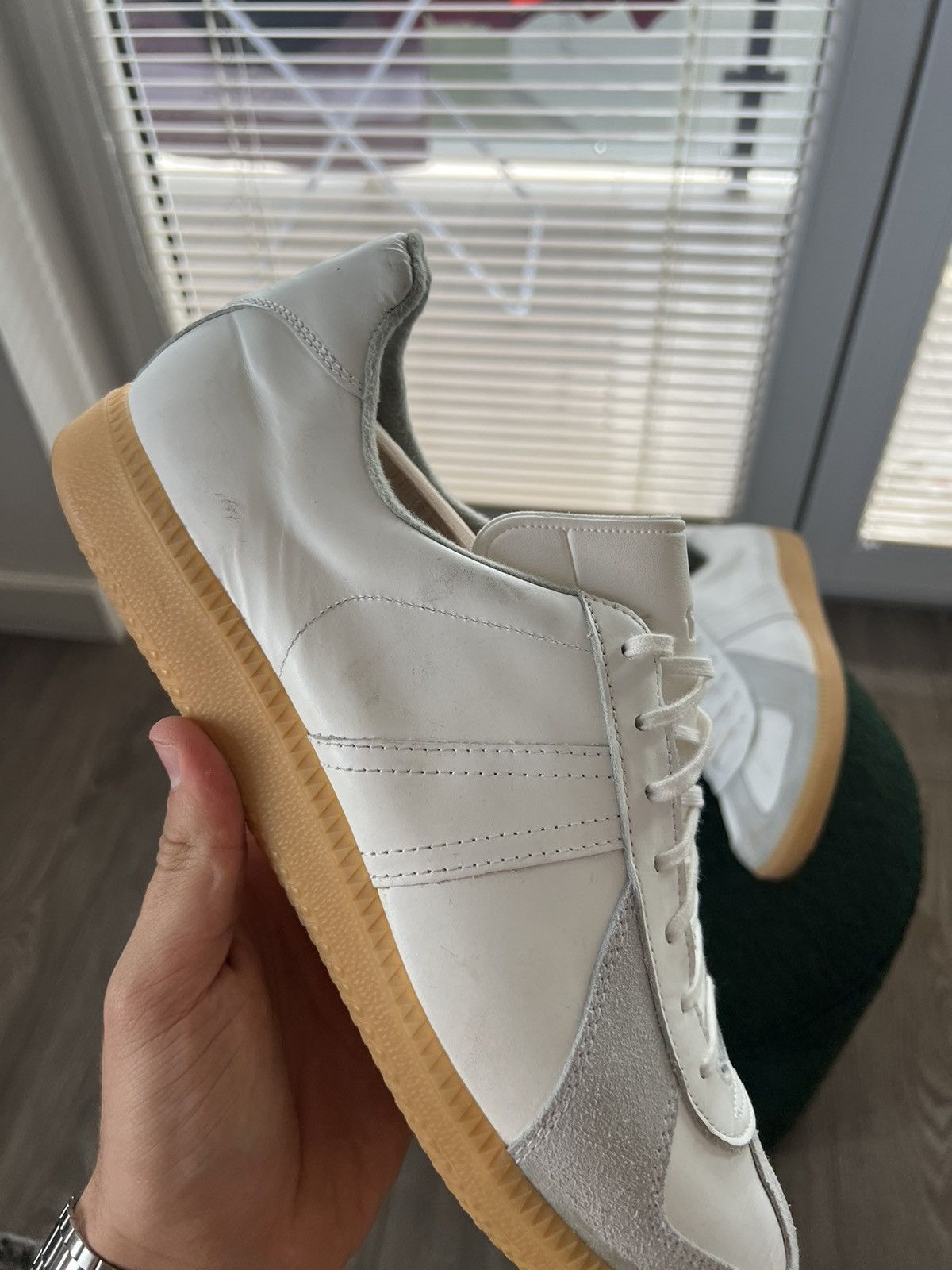 Vintage ‼️VINTAGE ARCHIVAL BW SPORT GAT LEATHERS ARMY TRAINERS SHOES‼️ Size US 12.5 / EU 45-46 - 10 Thumbnail