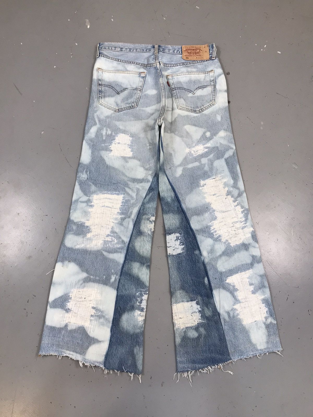 Levi's × Vintage Vintage Levi’s custom Distressed acid wash flared denim Size US 34 / EU 50 - 2 Thumbnail