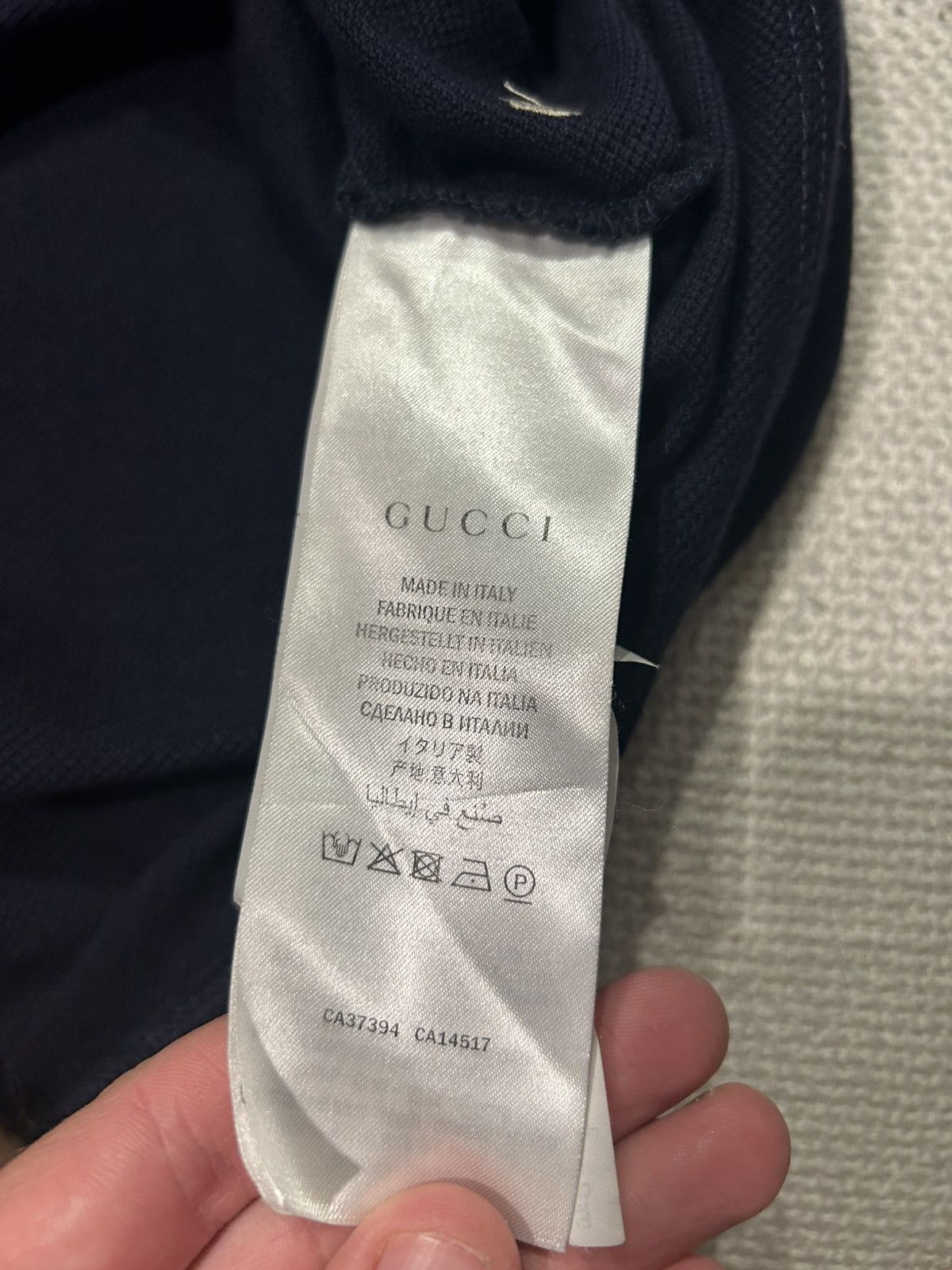 Gucci Gucci Navy Blue Embroidered Polo Shirt Size US L / EU 52-54 / 3 - 5 Thumbnail