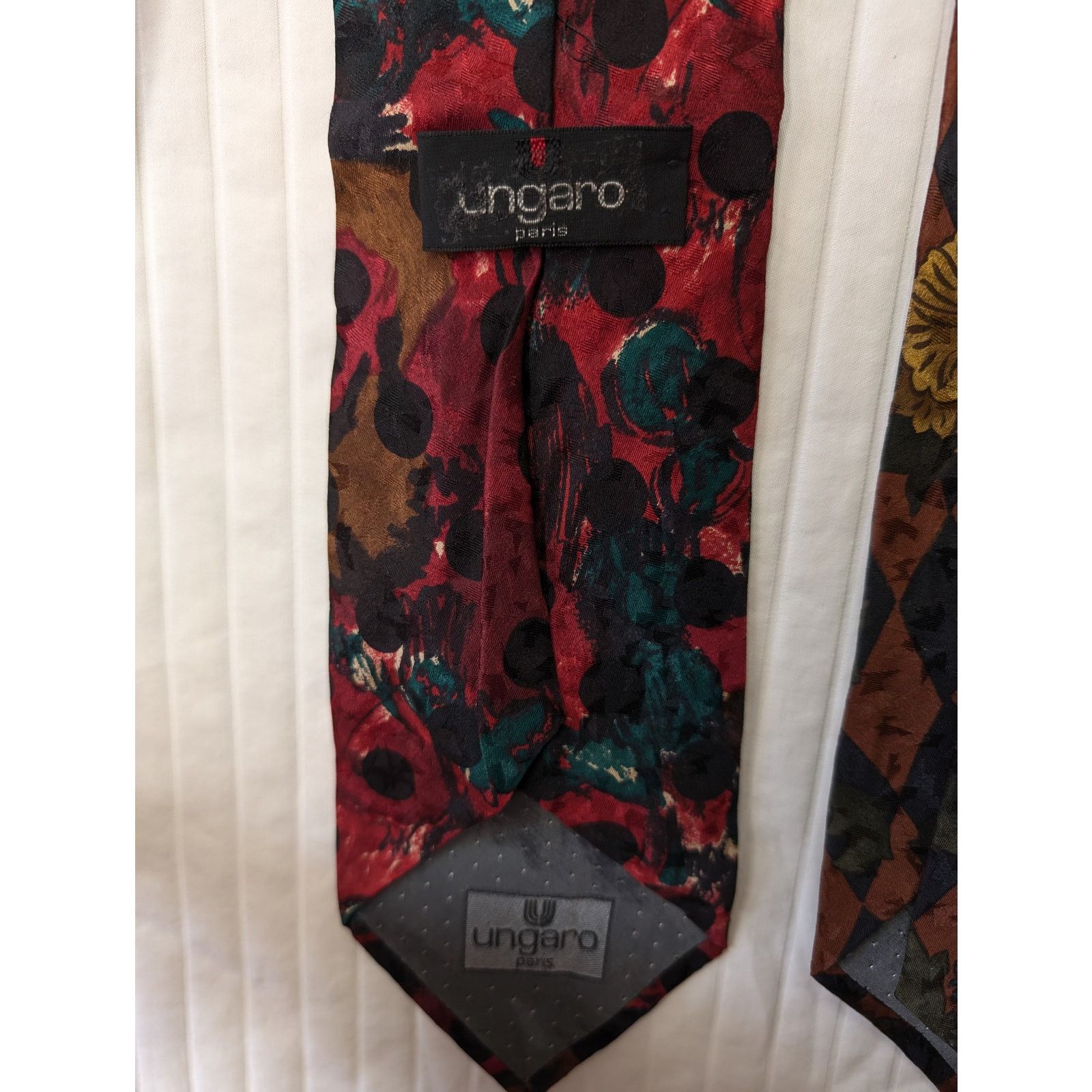 Ungaro Paris Ungaro Paris Vintage Mens Silk Ties (2) Size ONE SIZE - 11 Thumbnail