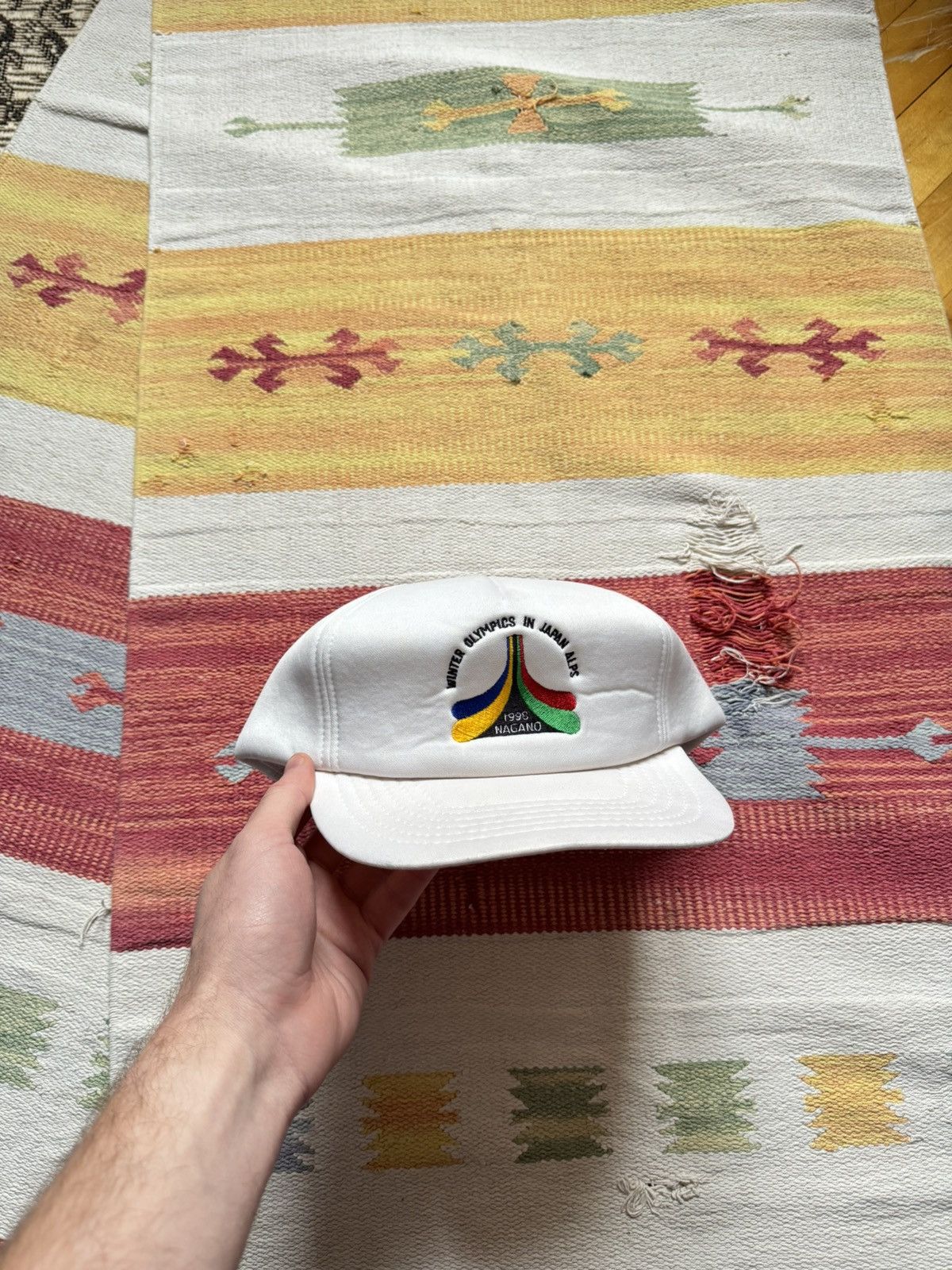 Vintage Vintage 90’s Olympic Games In Japan Alps Nagano 1998 Hat Size ONE SIZE - 1 Thumbnail