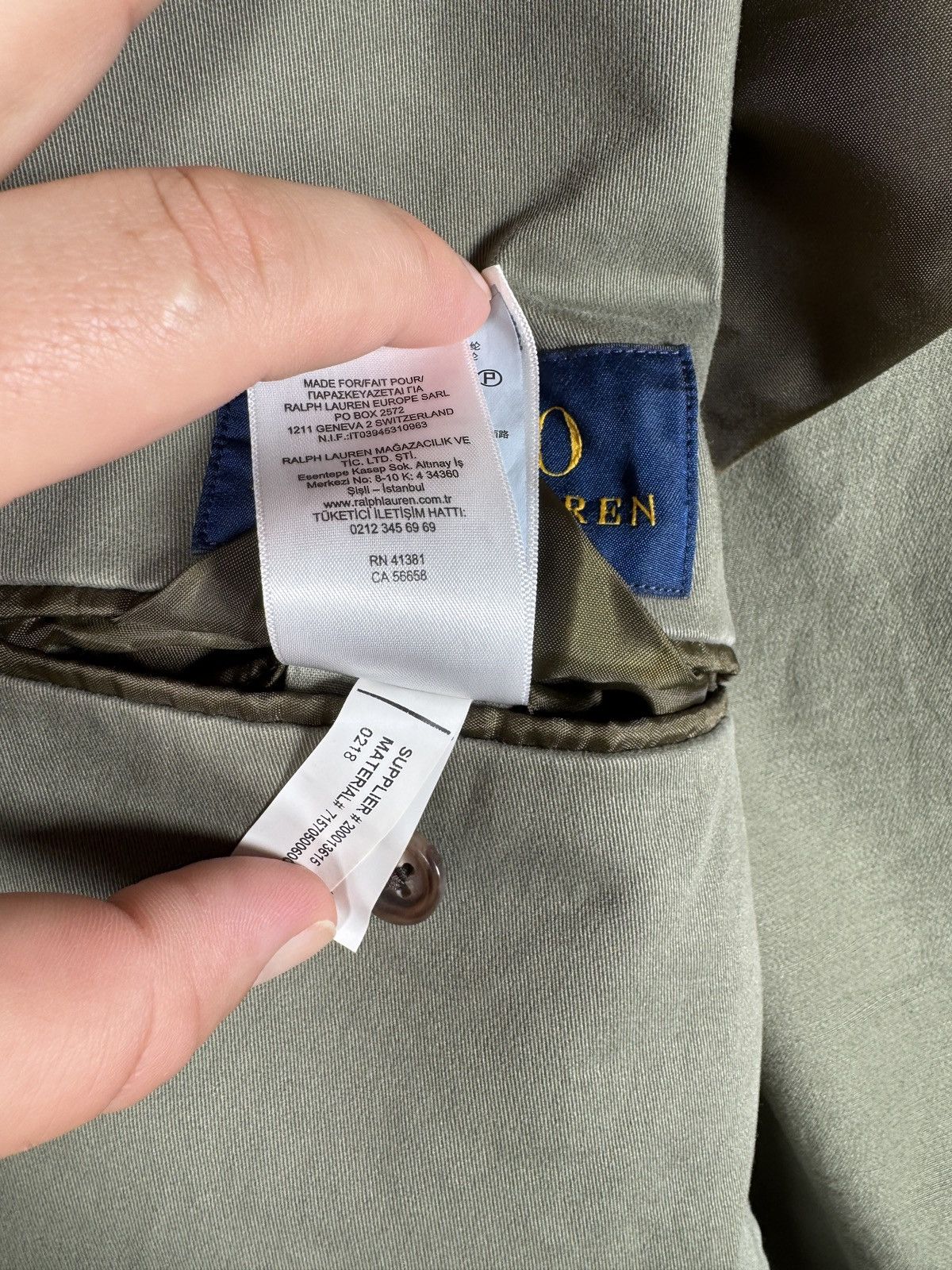 Polo Ralph Lauren Polo Ralph Lauren Green Chino Blazer Portugal (40R) Size 40R - 8 Thumbnail