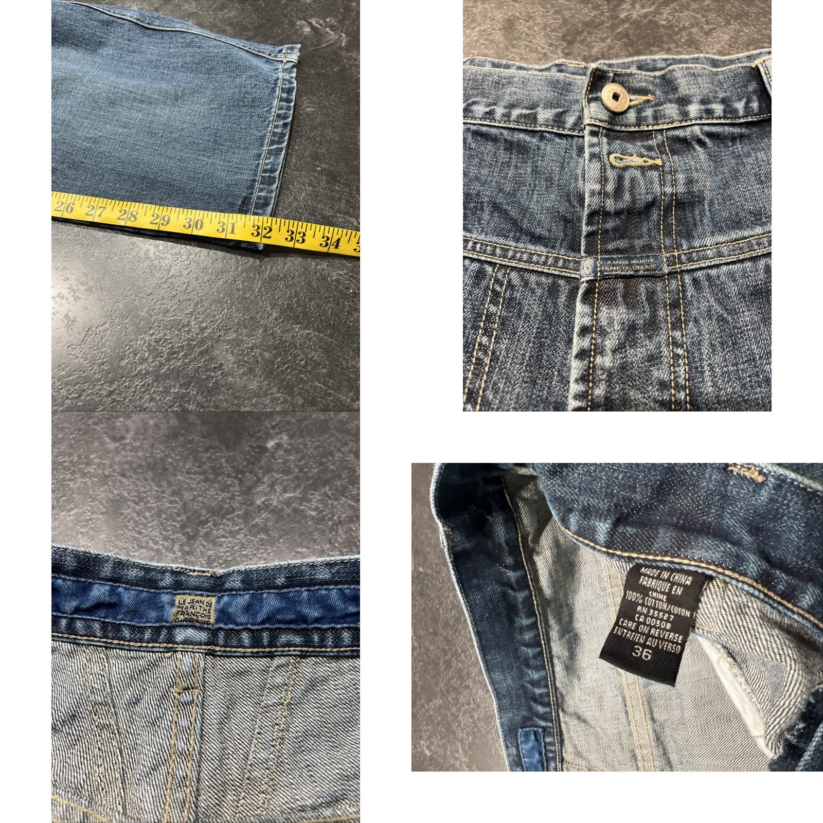 Vintage VINTAGE Marithe Francois Girbaud Jeans Mens 36 Blue Denim Hip Hop VTG Tapered Straight Leg Mens Jeans Size US 36 / EU 52 - 8 Thumbnail