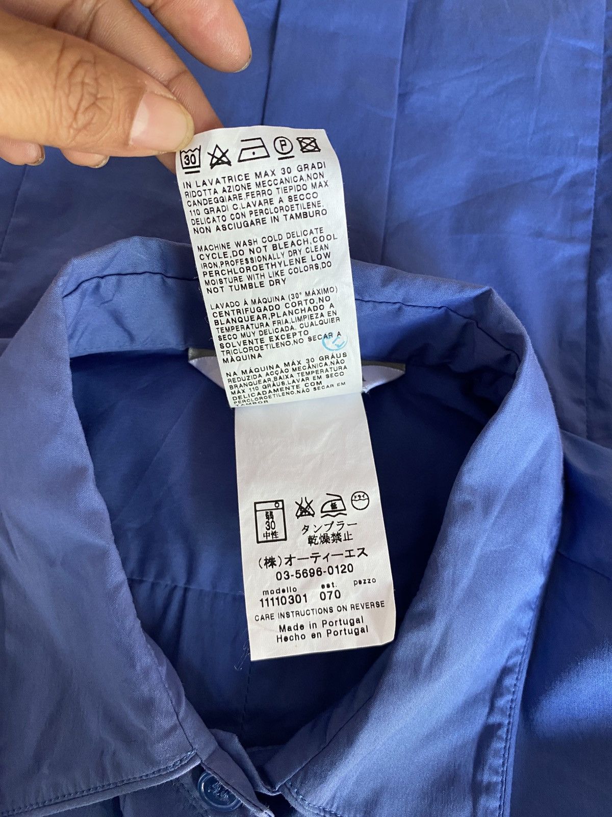 Max Mara MaxMara Light Blue Long-Sleeve Formal Shirt Size ONE SIZE - 4 Thumbnail