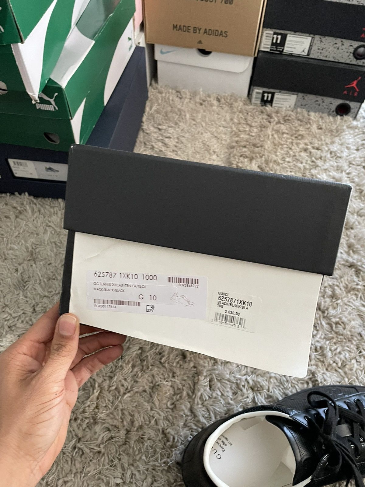 Gucci Gucci Ace Black GG Size US 10 / EU 43 - 11 Thumbnail