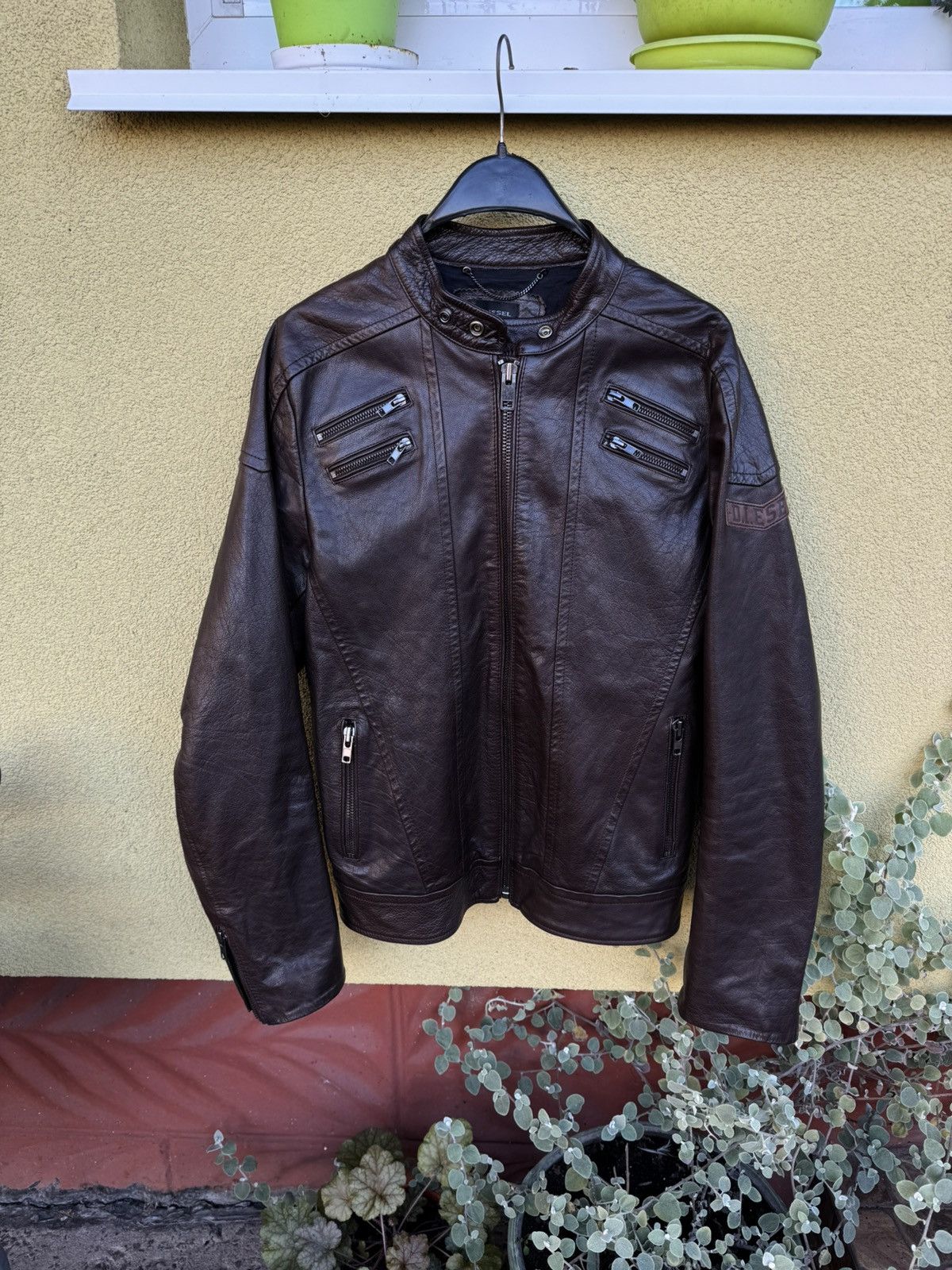 Vintage Diesel Biker Y2K Leather Moto Racing Jacket Japanese
