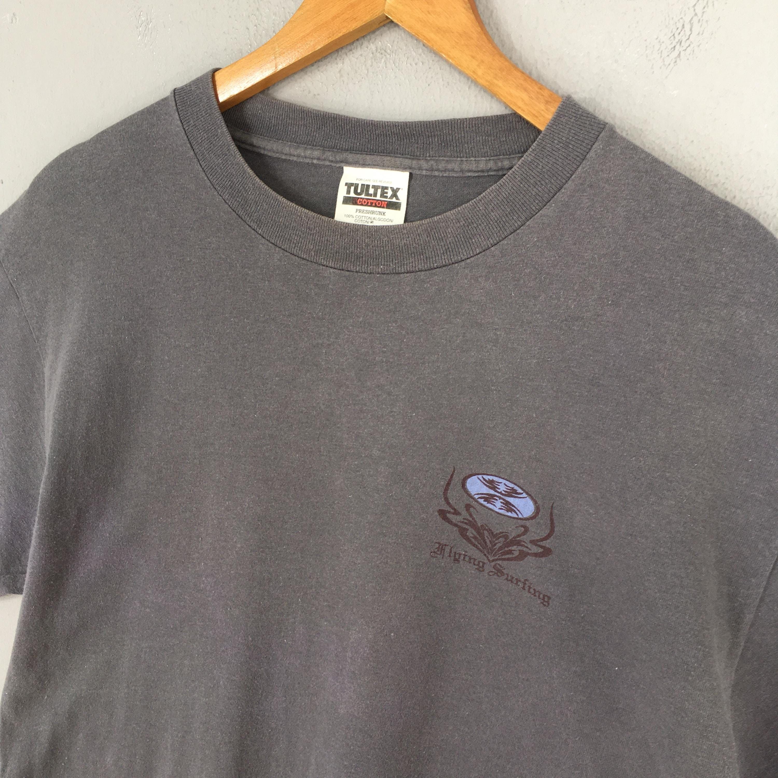 Other Vintage 90s Flying Surfing Gray T shirt Large Size US L / EU 52-54 / 3 - 5 Thumbnail