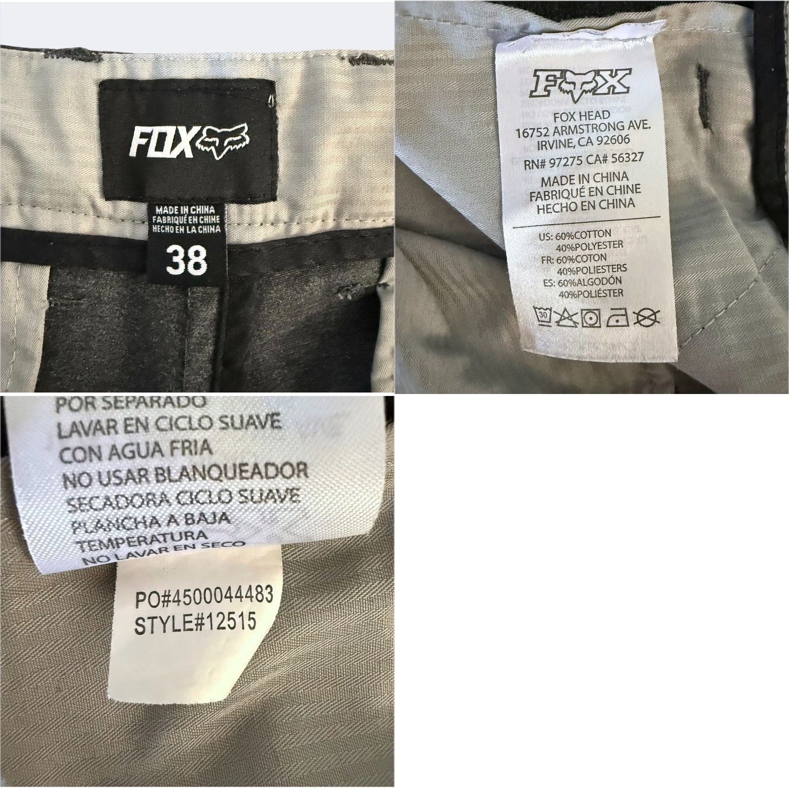 Fox Racing Fox Racing Essex Striped Chino Short Gray Flat-Front Casual Walkshorts Men 38 Size US 38 / EU 54 - 8 Thumbnail