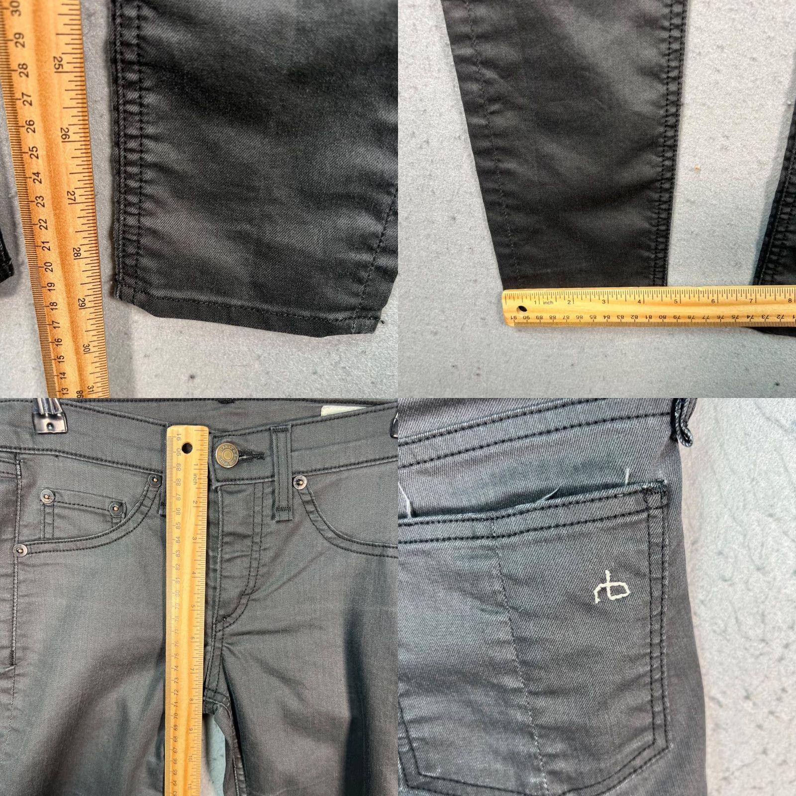 Rag & Bone rag & bone Jeans Womens 26 Faux Leather Skinny Denim Black 5-Pocket Stretch Size 26" / US 2 / IT 38 - 8 Thumbnail