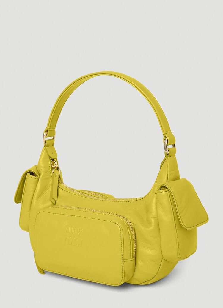 Miu Miu Miu Miu Leather Cargo Pocket Bag in Yellow Size ONE SIZE - 4 Thumbnail