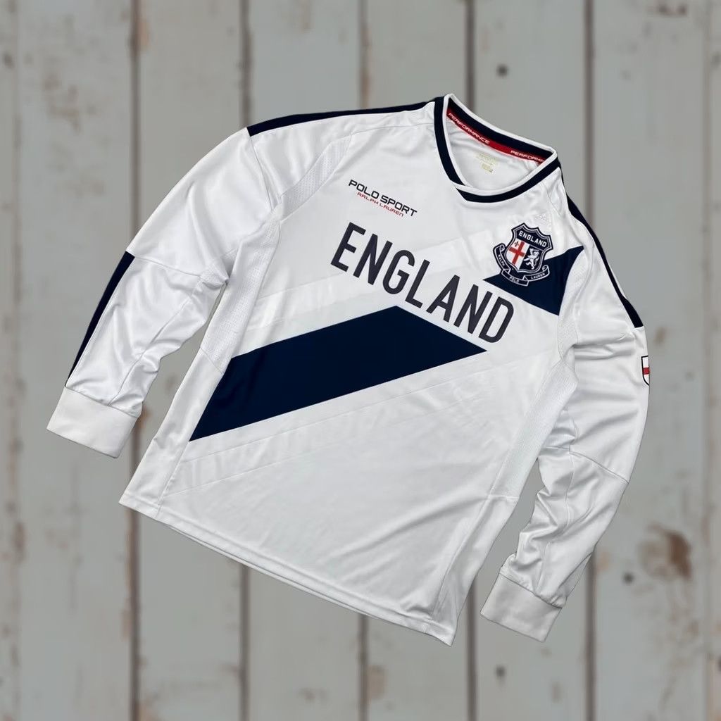 Vintage VINTAGE Ralph Lauren Polo Sport England Football Soccer Jersey Rugby Long Sleeve Men Size US L / EU 52-54 / 3 - 1 Thumbnail