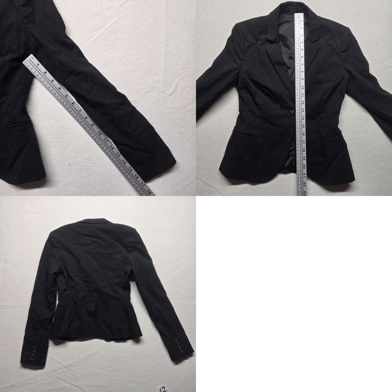 Express VINTAGE Express Women's Blazer Jacket Size 2 Black Business Casual Formal Career Size XS / US 0-2 / IT 36-38 - 8 Thumbnail