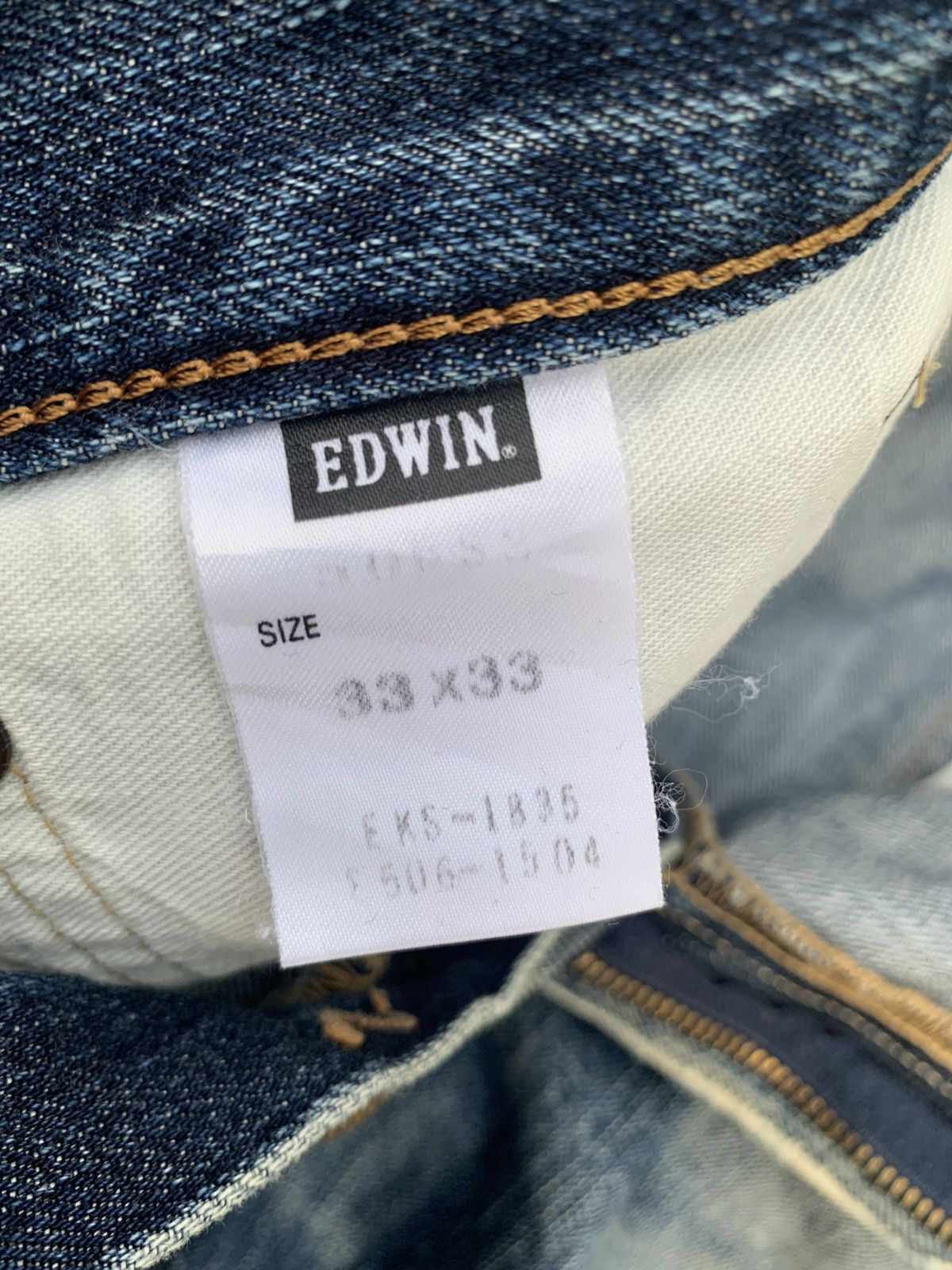 Edwin VINTAGE EDWIN 505 SELVEDGE FADED & RUSTY DISTRESSED DENIM Size US 32 / EU 48 - 22 Thumbnail