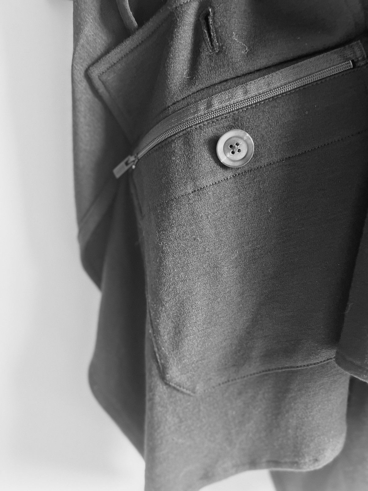 Yohji Yamamoto Yohji Yamamoto Pour Homme - WOOL SMOOTH SLEEVE CLAOK Size US S / EU 44-46 / 1 - 11 Thumbnail