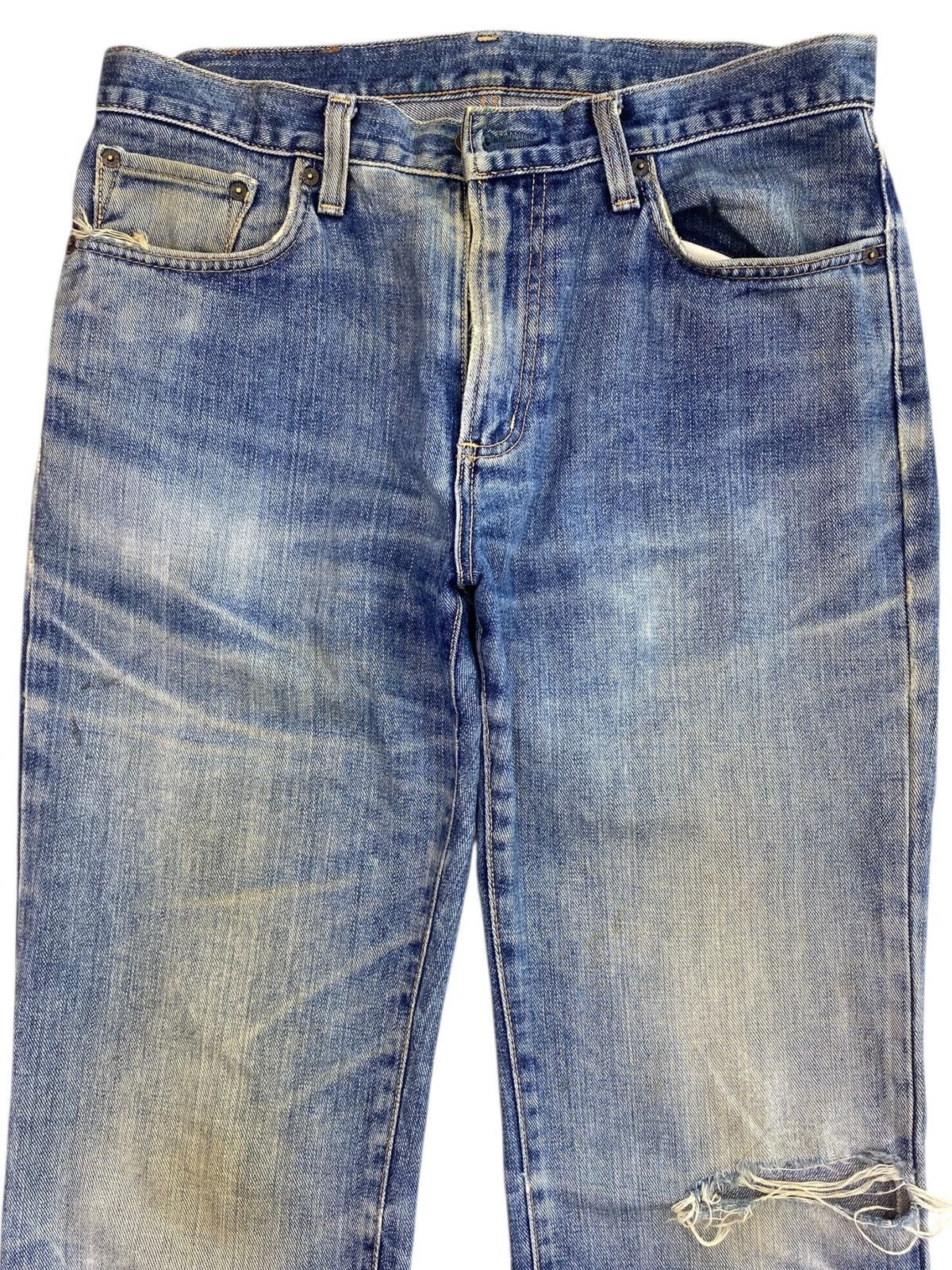 Edwin Edwin Whiskers Mud Wash Style Ripped Jeans Size US 34 / EU 50 - 2 Thumbnail