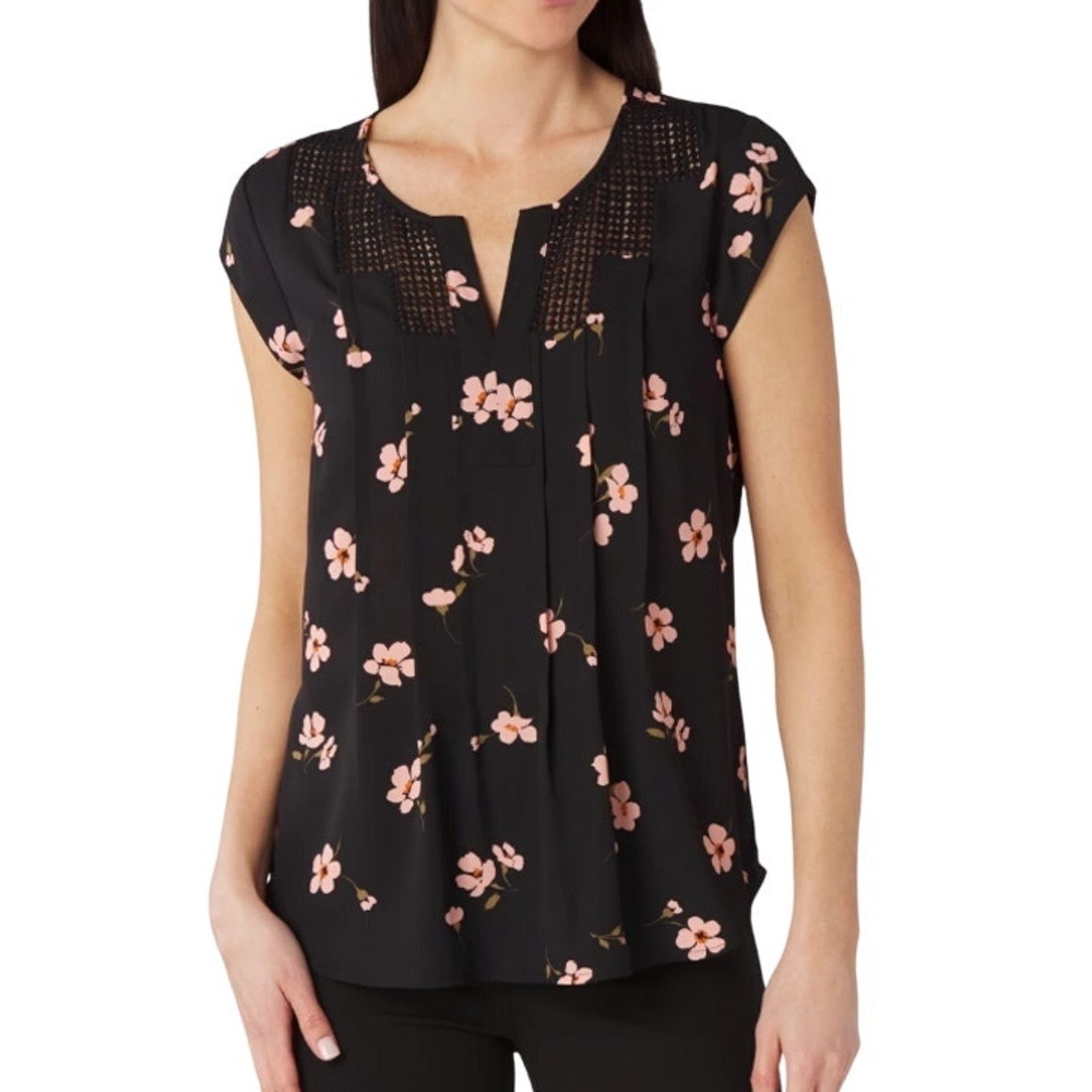 Other Estefany Lace Detail Split Neck Blouse - Stitch Fix Size XS / US 0-2 / IT 36-38 - 9 Thumbnail