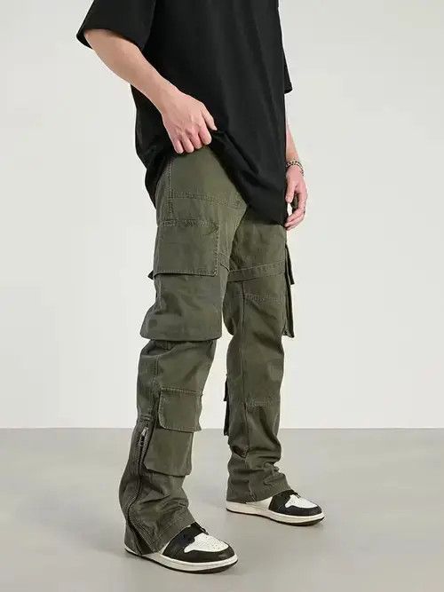 military tactical flared cargo pants