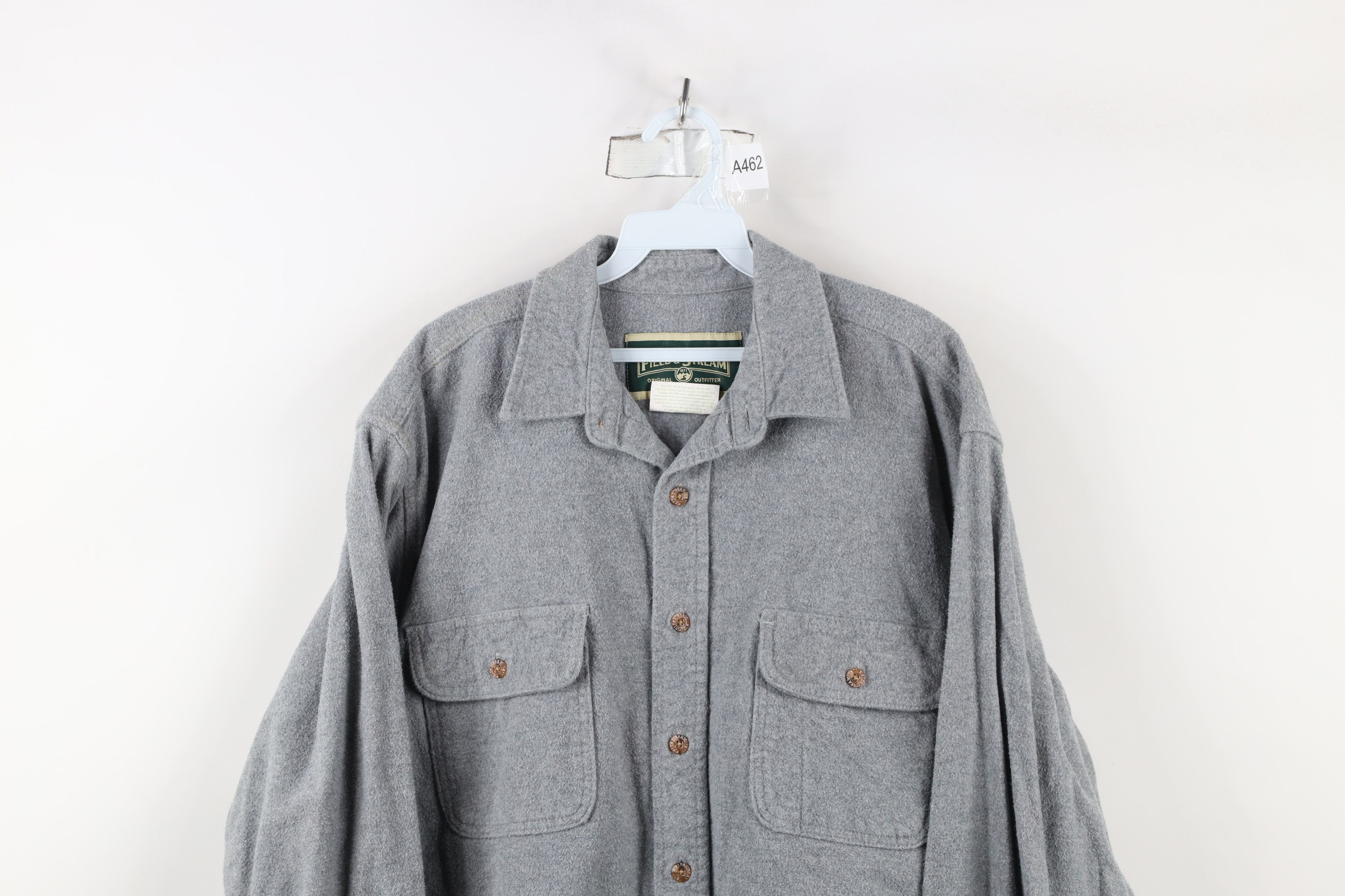 Vintage Vintage 90s Streetwear Chamois Cloth Button Shirt Gray Size US L / EU 52-54 / 3 - 2 Thumbnail