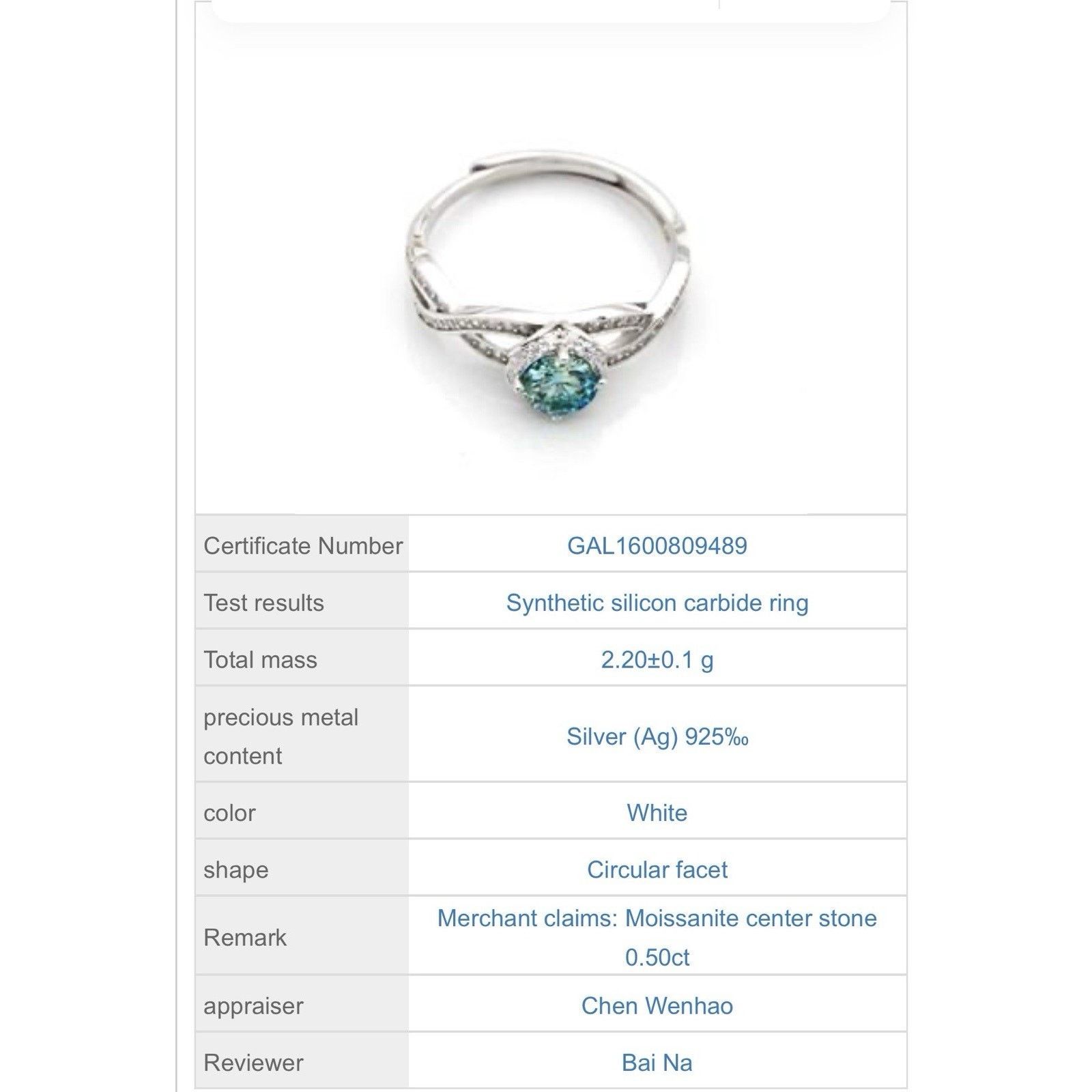Other Exquisite 0.5ct Mystic Moissanite Halo Ring VVS1 Adjustable Size ONE SIZE - 8 Thumbnail