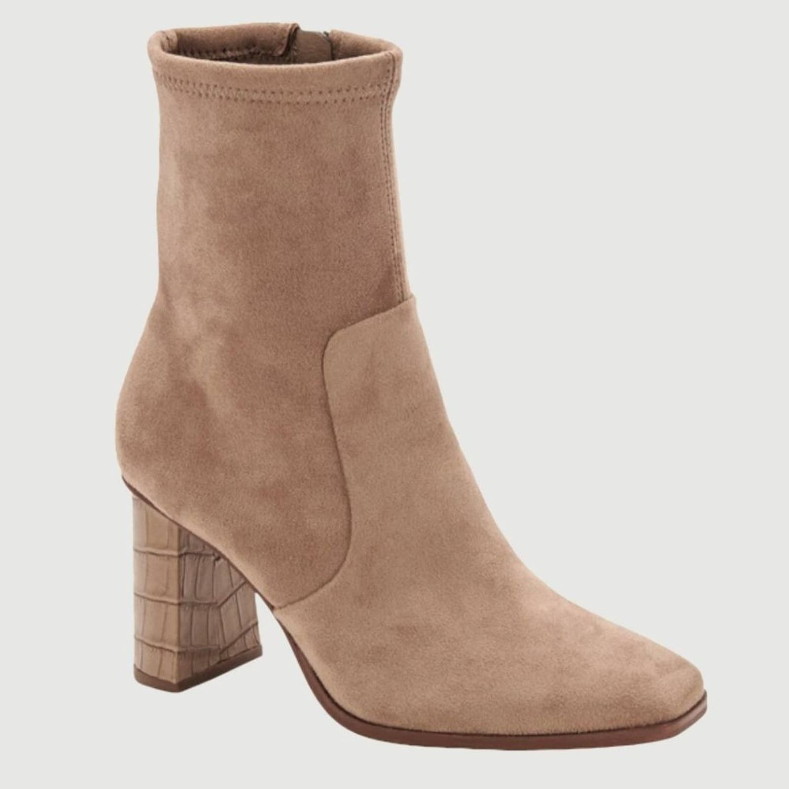 image of Dolce Vita Petya Faux Suede Bootie Brown Size 9 NWT $130 Msrp in Tan, Women's