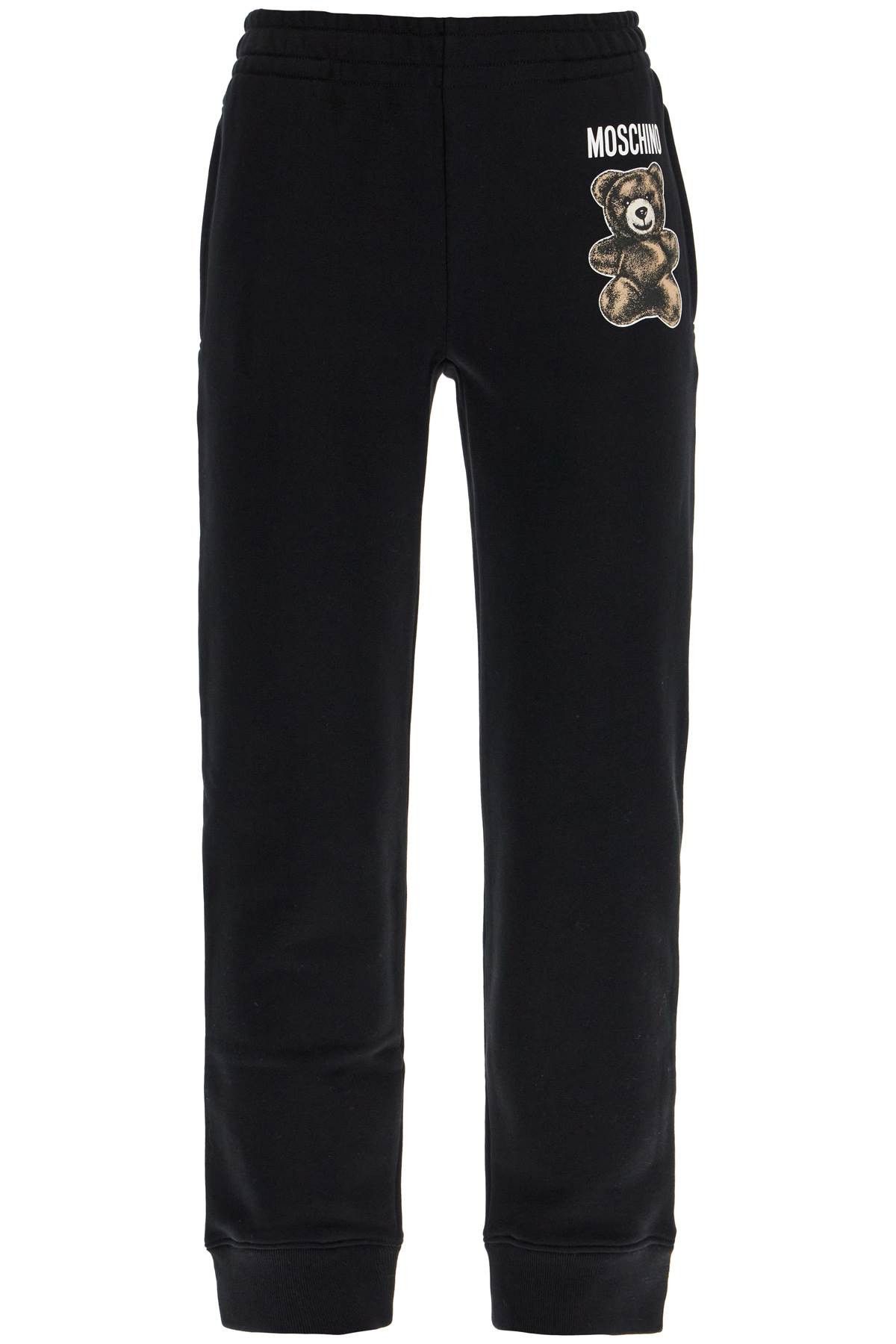 ◆MOSCHINO◆モスキーノ teddy bear jog Moschino Teddy Bear-print Cotton Track Pants | Black
